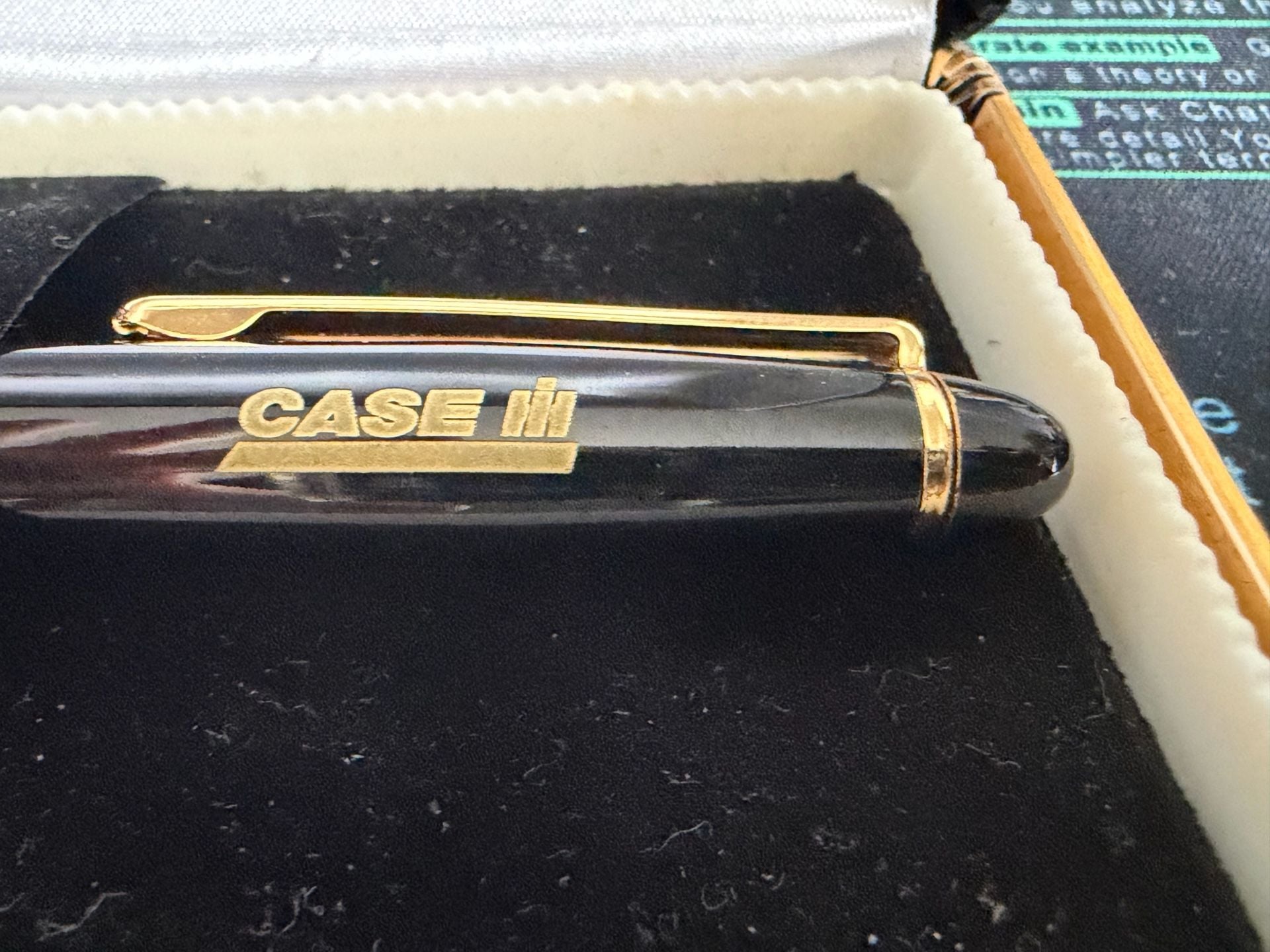 Case IH Ballpoint Pen Black and Gold Promotional Advertising 2