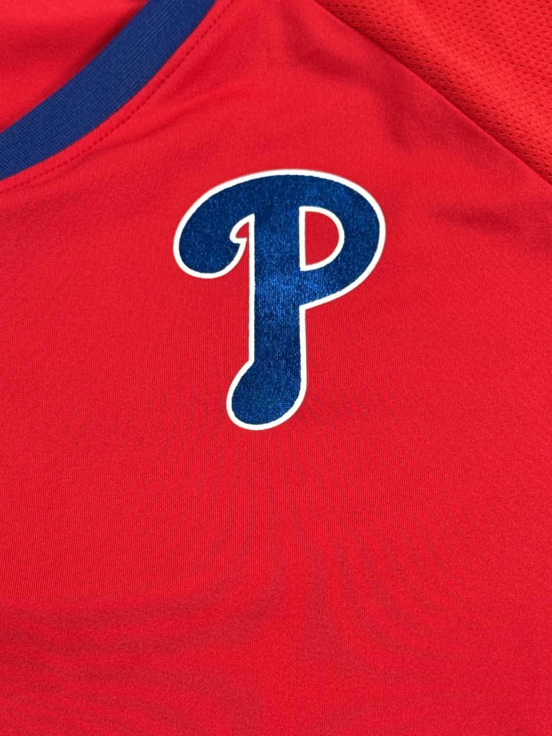 Fanatics Philadelphia Phillies Henley T-Shirt Size L Red MLB Women’s See Pics 3