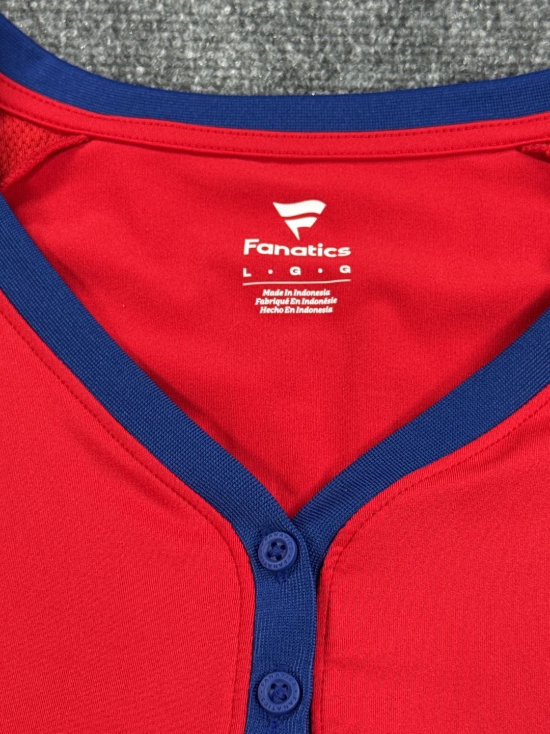 Fanatics Philadelphia Phillies Henley T-Shirt Size L Red MLB Women’s See Pics 4
