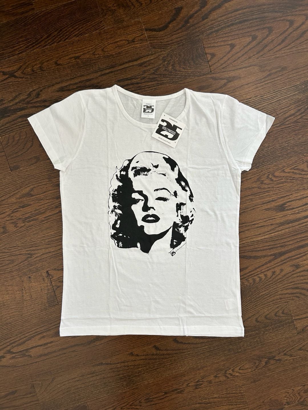 Hollywood 25 Marilyn Monroe Graphic T-Shirt Size L White NWT 2