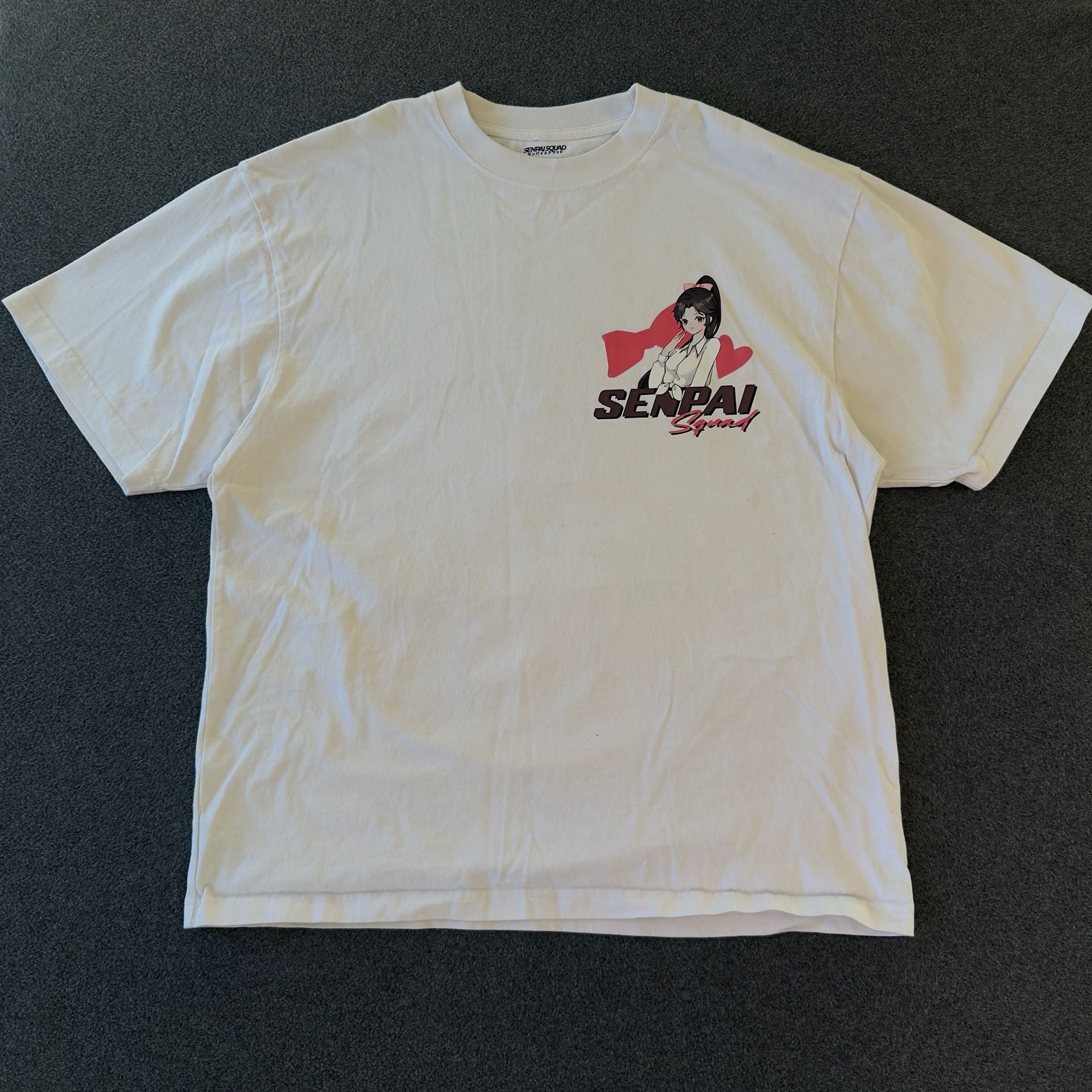 Senpai Squad Graphic T-Shirt XL White 2