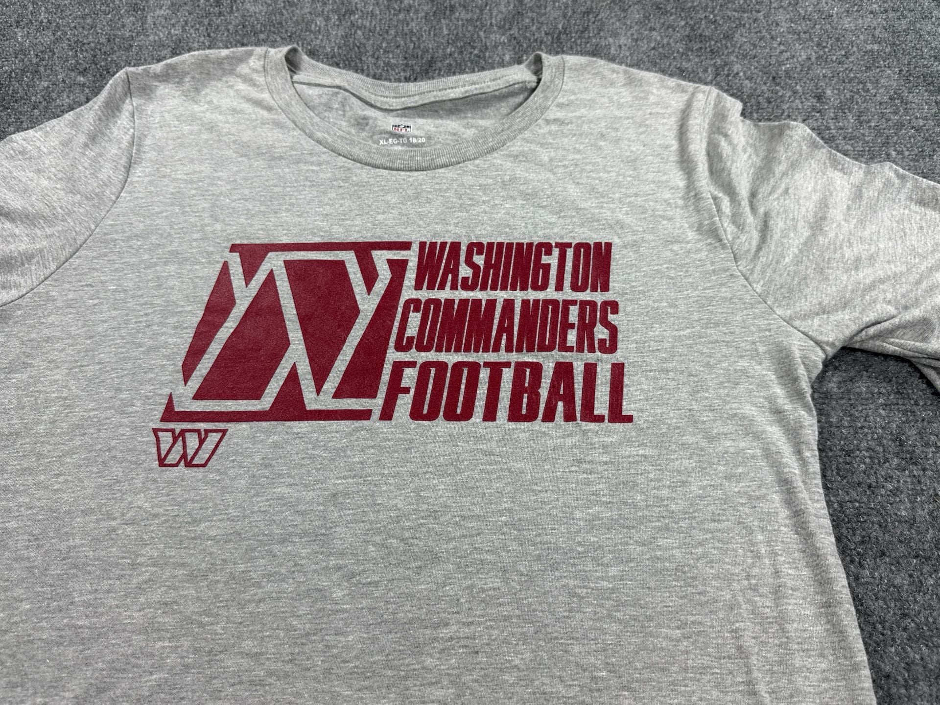 NFL Washington Commanders T-Shirt Youth Size XL 18/20 Gray - NWOT 3