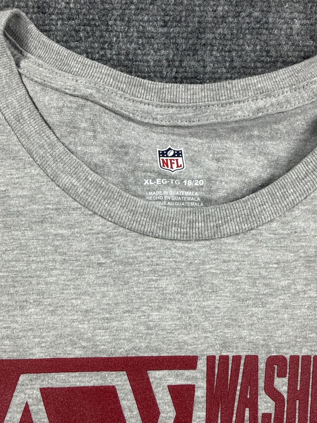NFL Washington Commanders T-Shirt Youth Size XL 18/20 Gray - NWOT 4