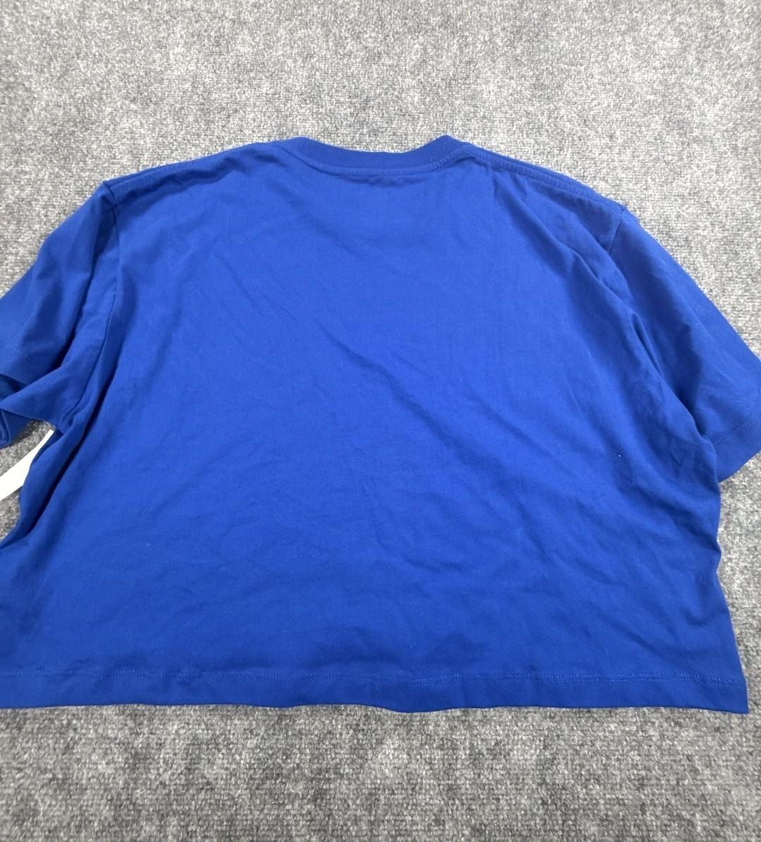 New Era New York Giants Foil Logo Crop Tee Women’s Size XL Blue New 9