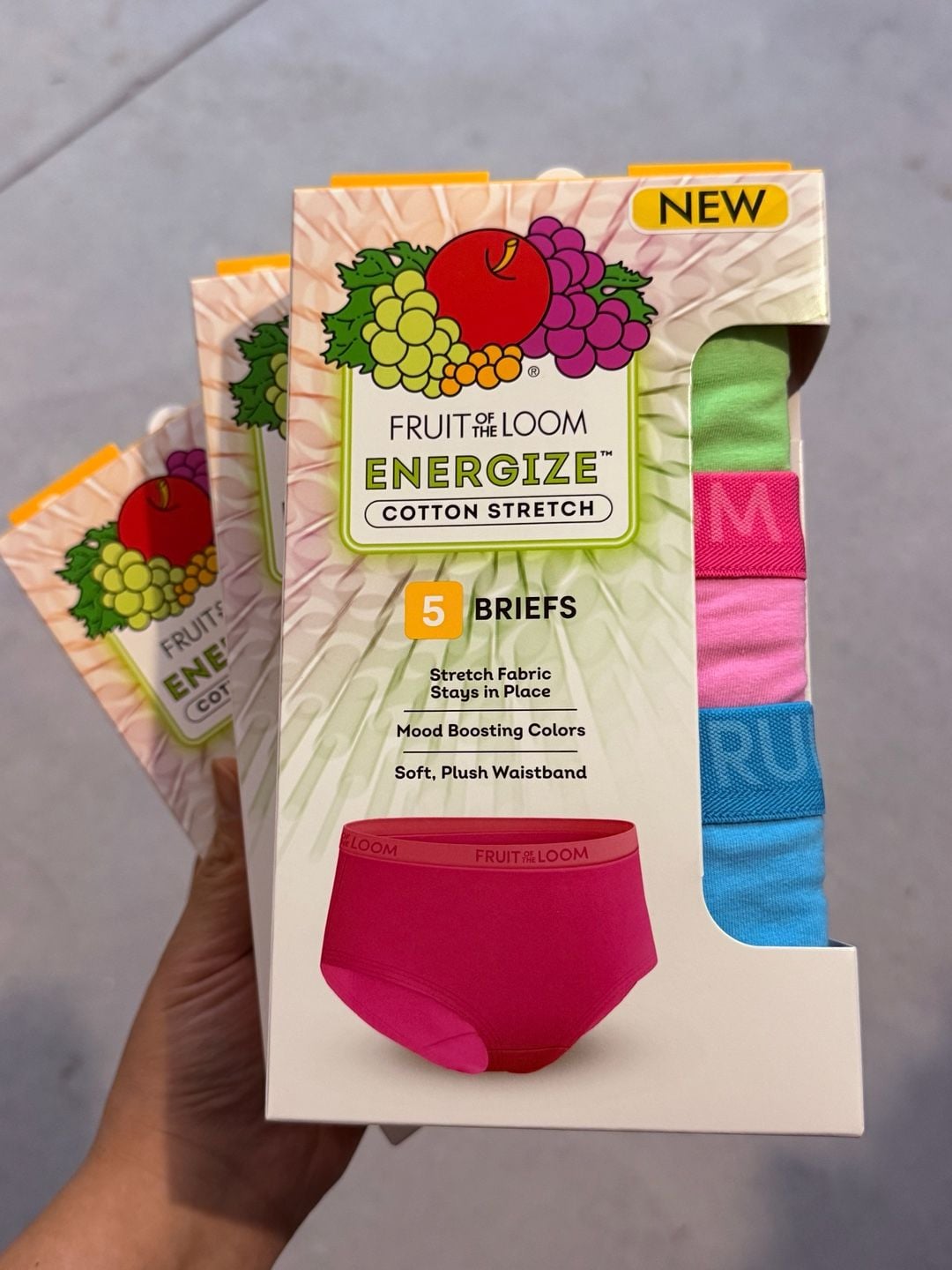 Fruit of the Loom Energize Cotton Stretch Briefs Size XL 5-Pack 1