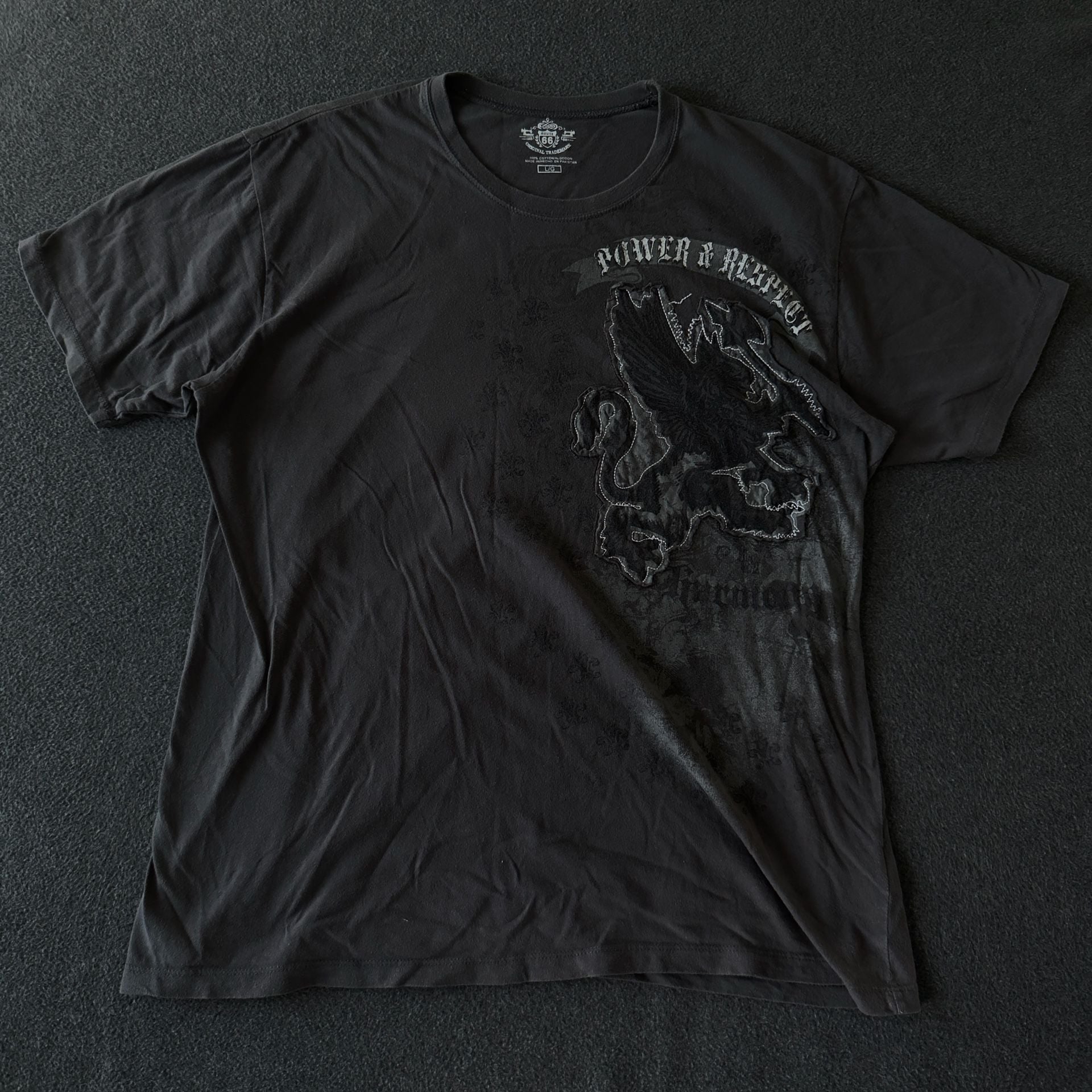 Vintage Route 66 Power & Respect Graphic Tee 2
