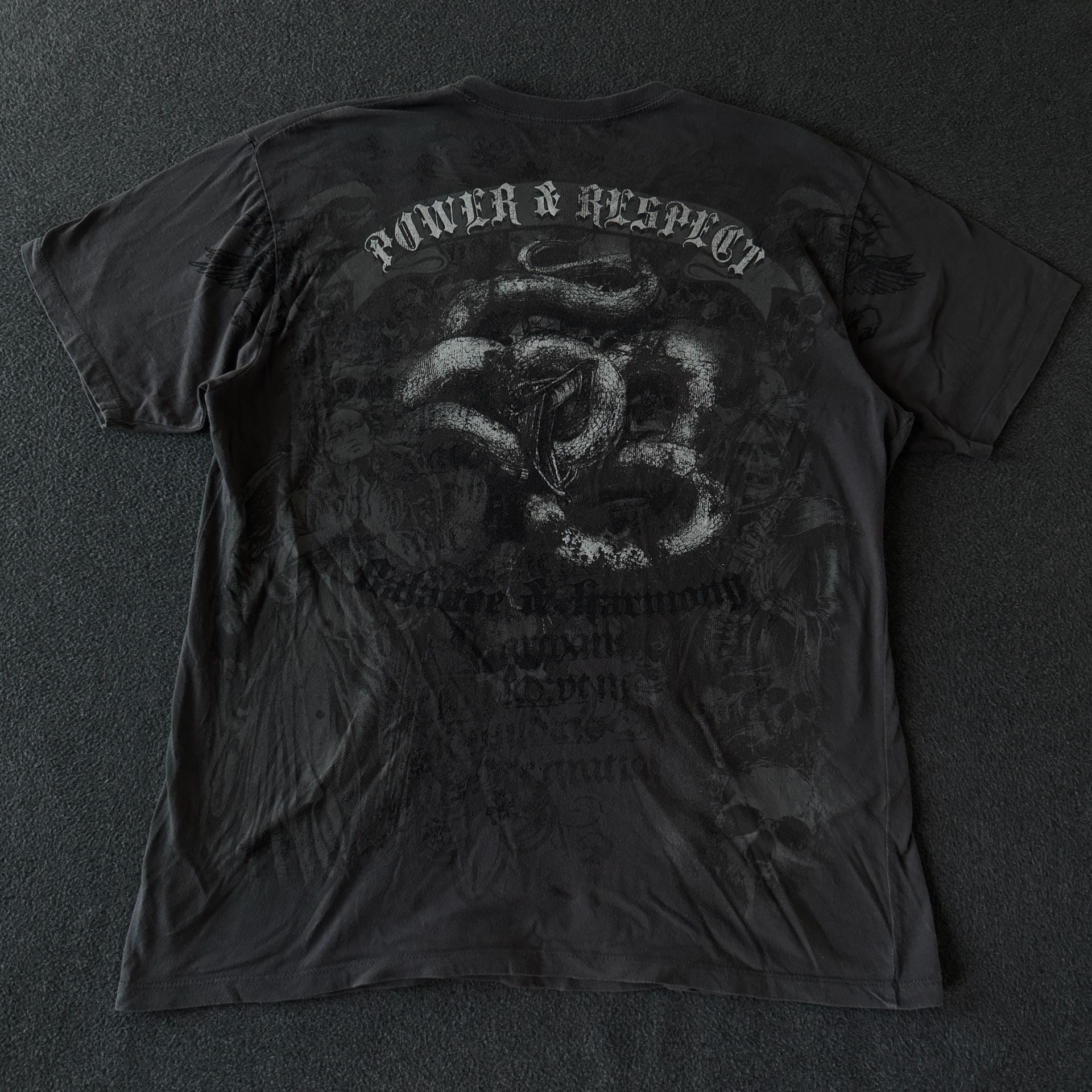Vintage Route 66 Power & Respect Graphic Tee 3