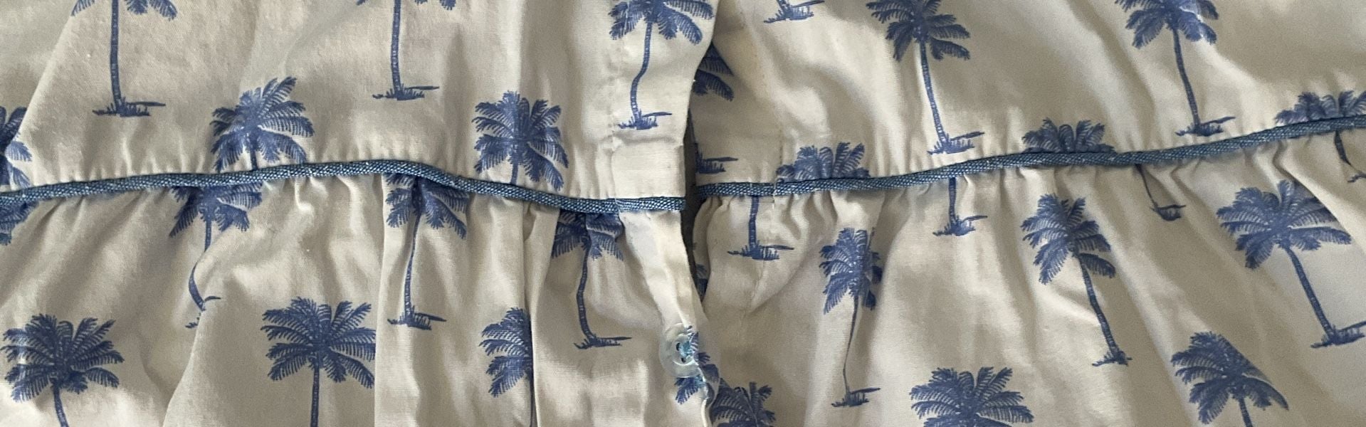 Sant and Abel Pajama Set Size S Palm Tree White Blue Loungewear Girls 9