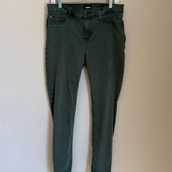 Hudson Krista Super Skinny Size 32 Green Denim Jeans