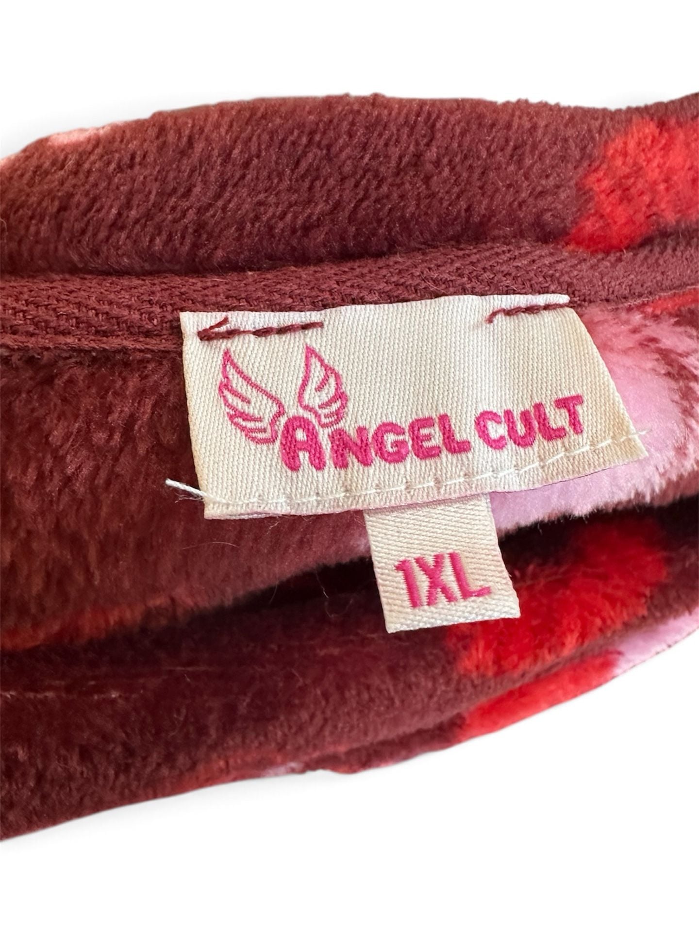 Angel Cult Pajama Set 1XL Red Heart Bow Key Lip Print 2