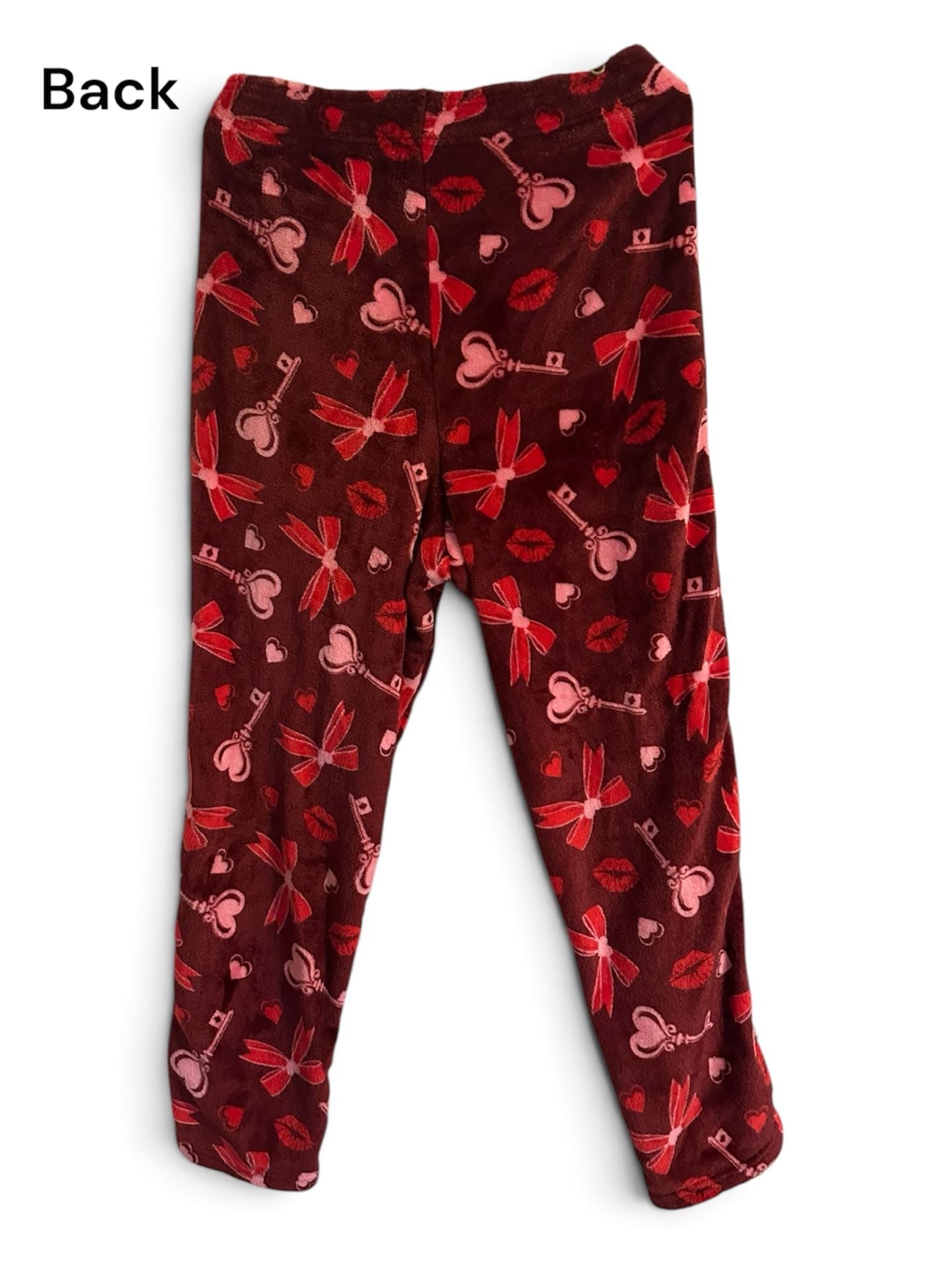 Angel Cult Pajama Set 1XL Red Heart Bow Key Lip Print 4