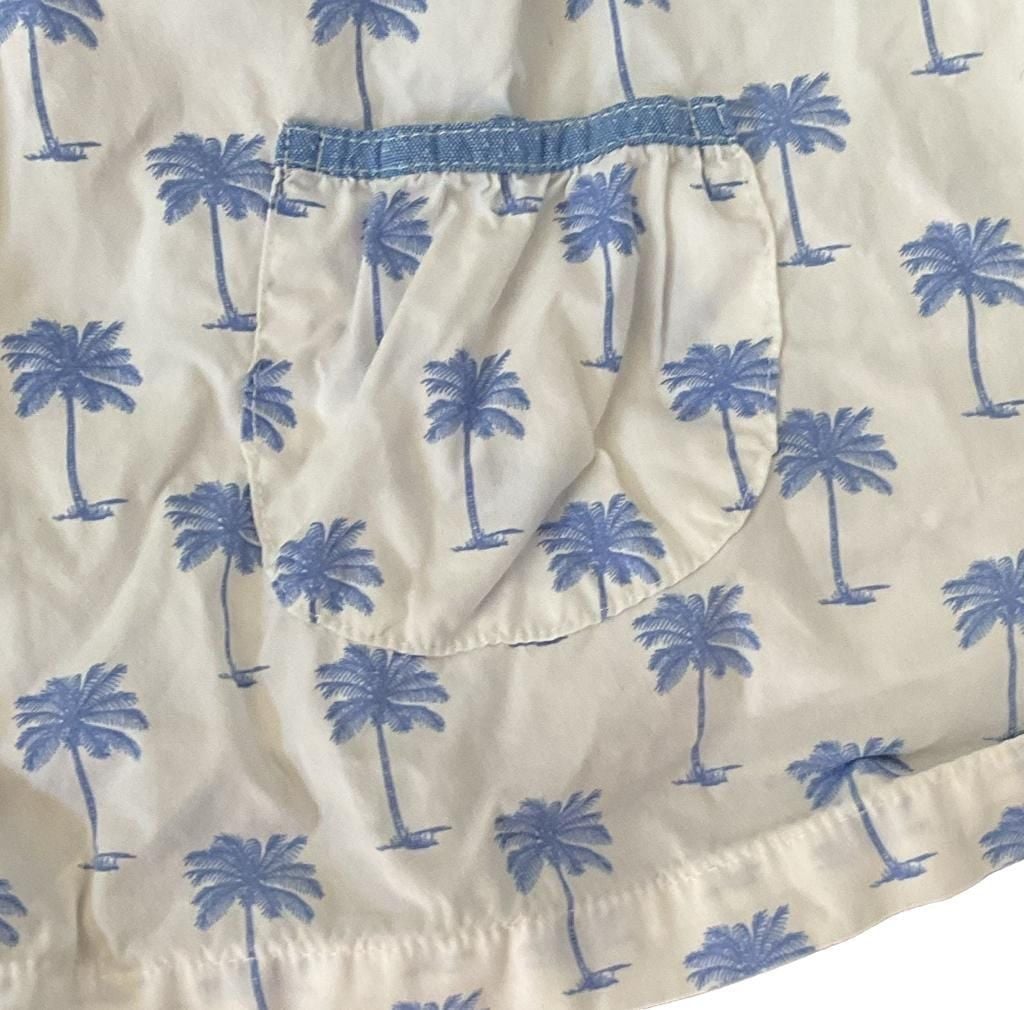 Sant and Abel Pajama Set Size S Palm Tree White Blue Loungewear Girls 5