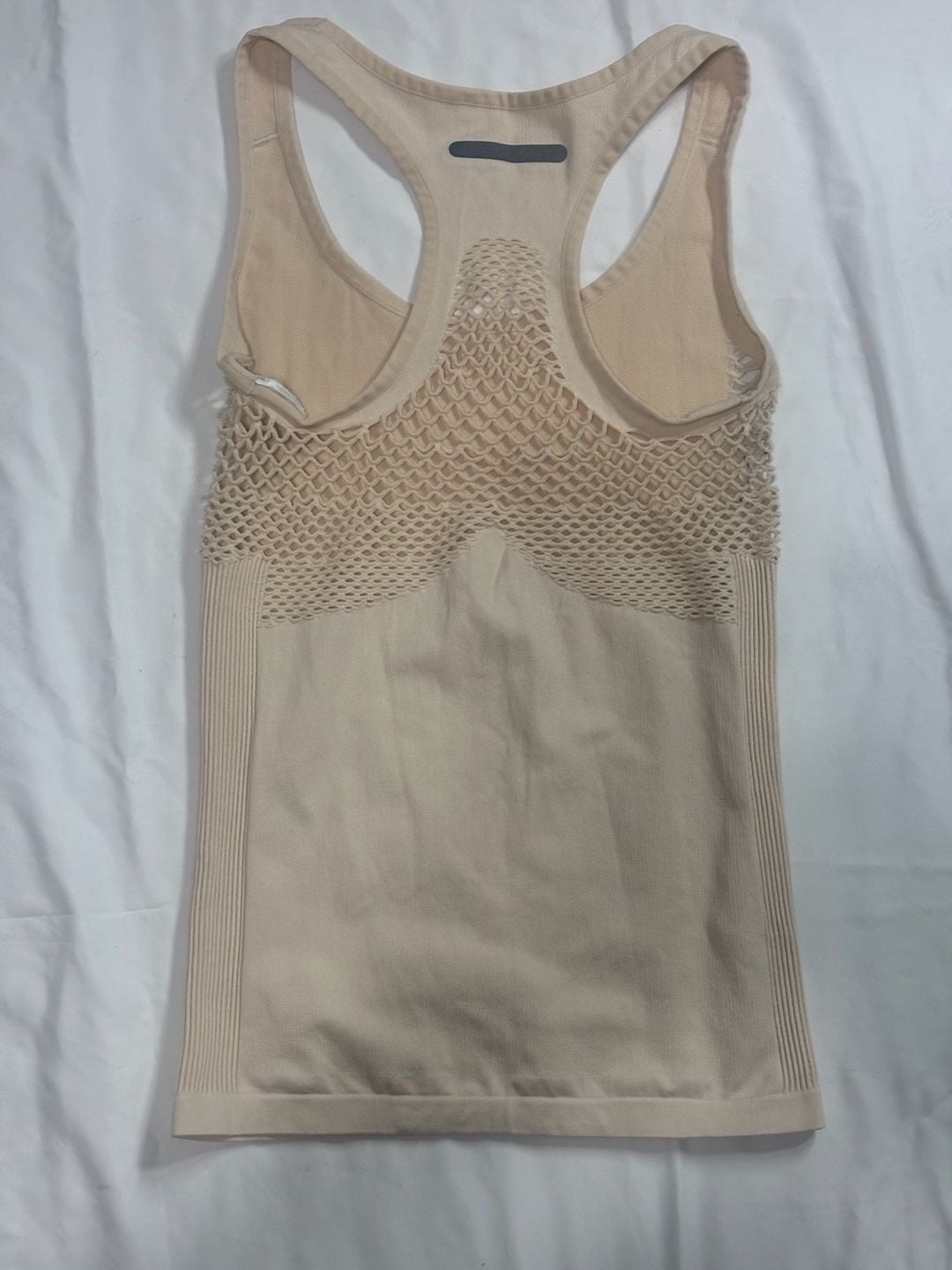 Adidas Primeknit Seamless Tank Top Size S Beige Athletic Workout 6