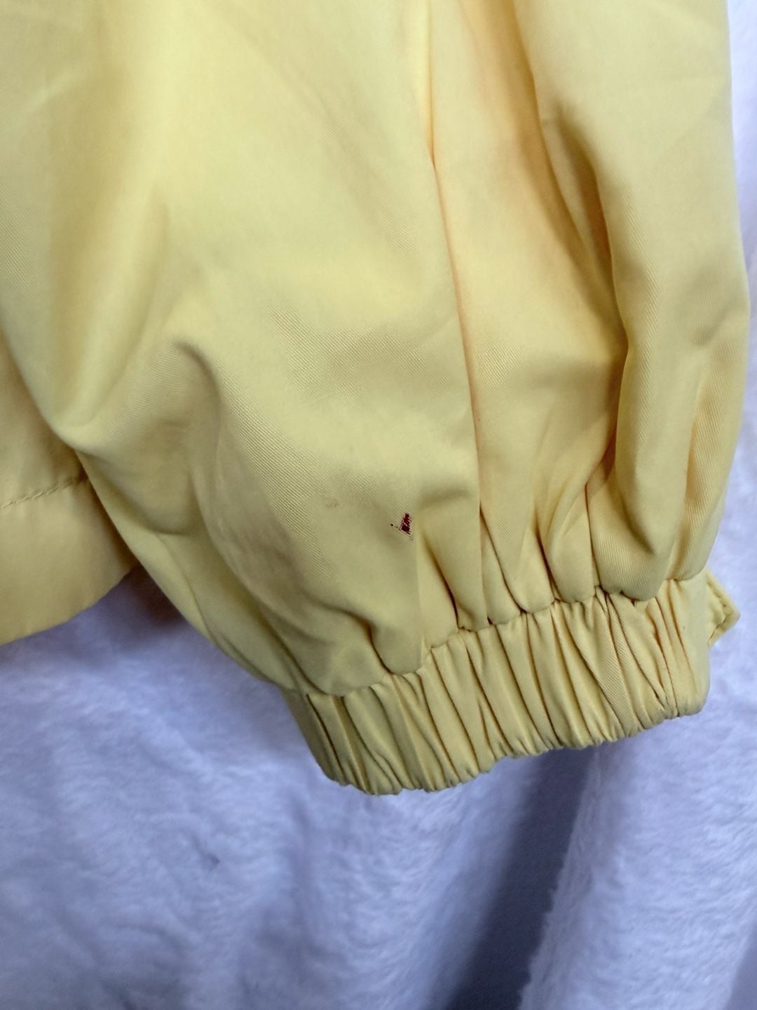 Vintage Yellow Windbreaker Jacket with Blue Trim 13