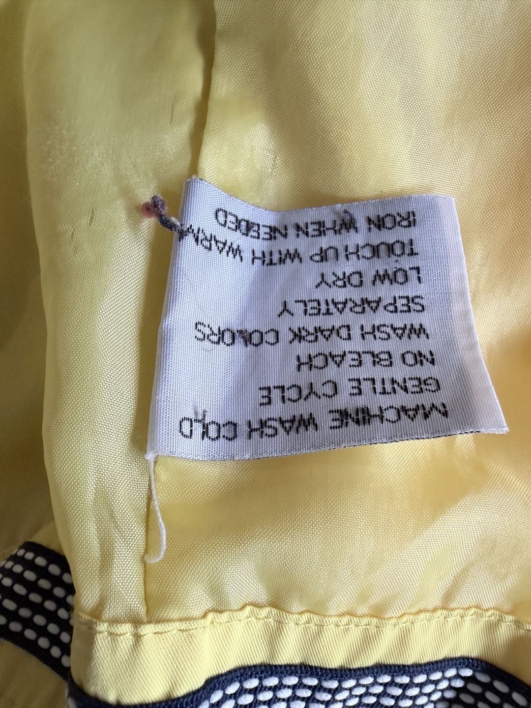 Vintage Yellow Windbreaker Jacket with Blue Trim 15