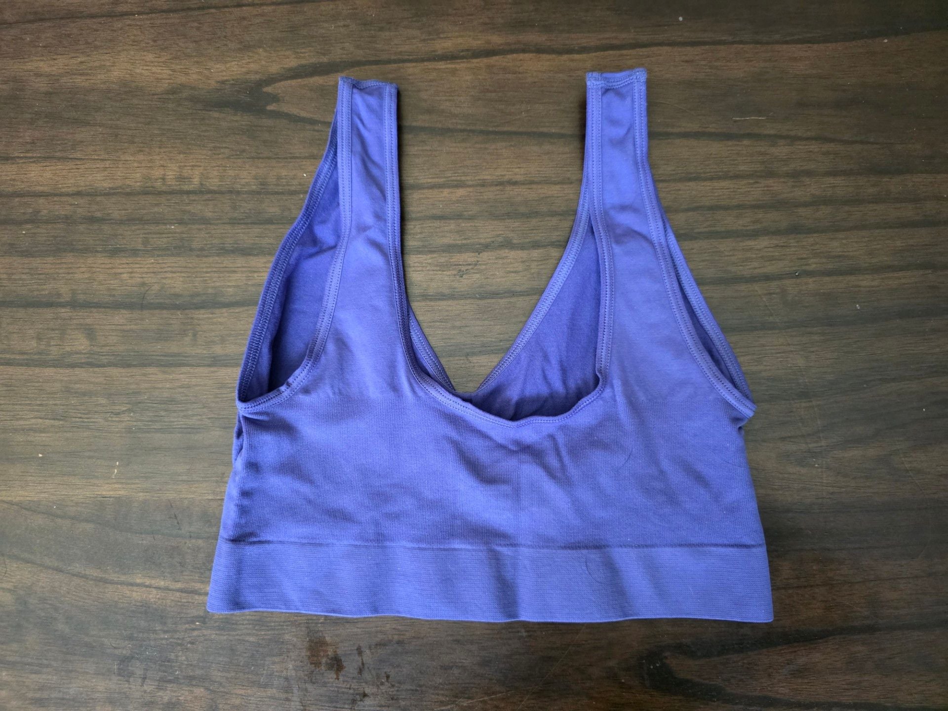 NWOT Rhonda Shear Ahh Bra Set Size 1X Purple Blue Floral Seamless 3