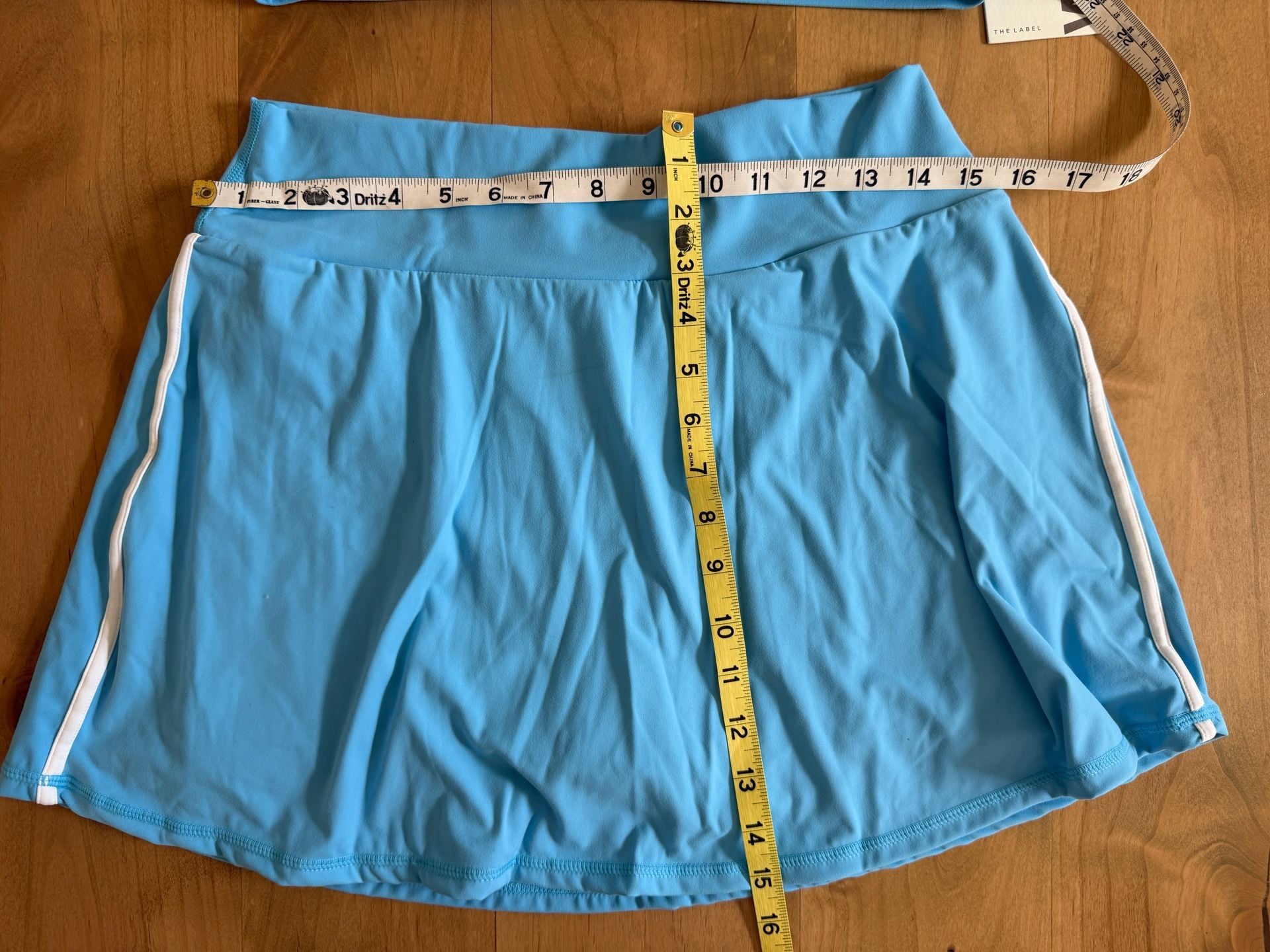 Wilo Activewear Large Set Skort And Sports Bra Blue White New 3