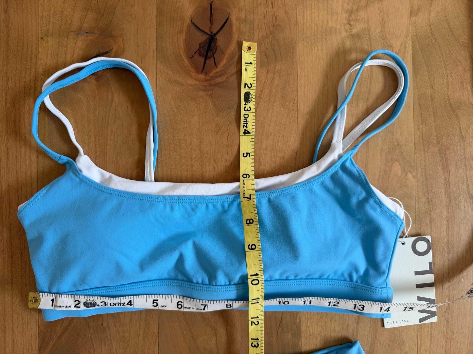 Wilo Activewear Large Set Skort And Sports Bra Blue White New 6