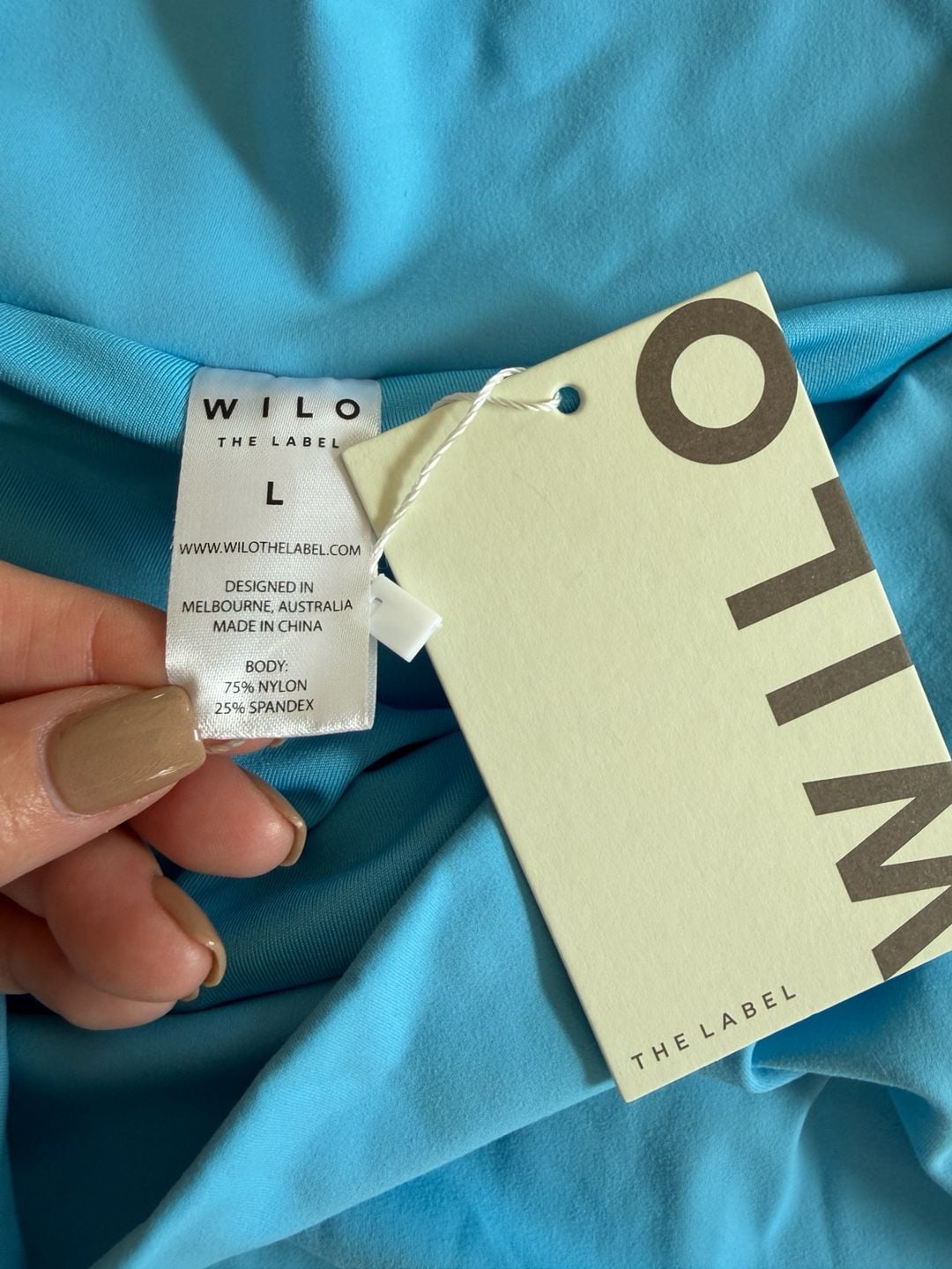 Wilo Activewear Large Set Skort And Sports Bra Blue White New 9