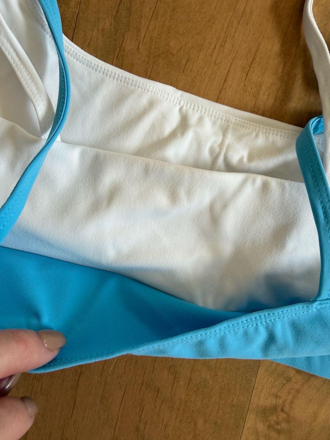 Wilo Activewear Large Set Skort And Sports Bra Blue White New 11