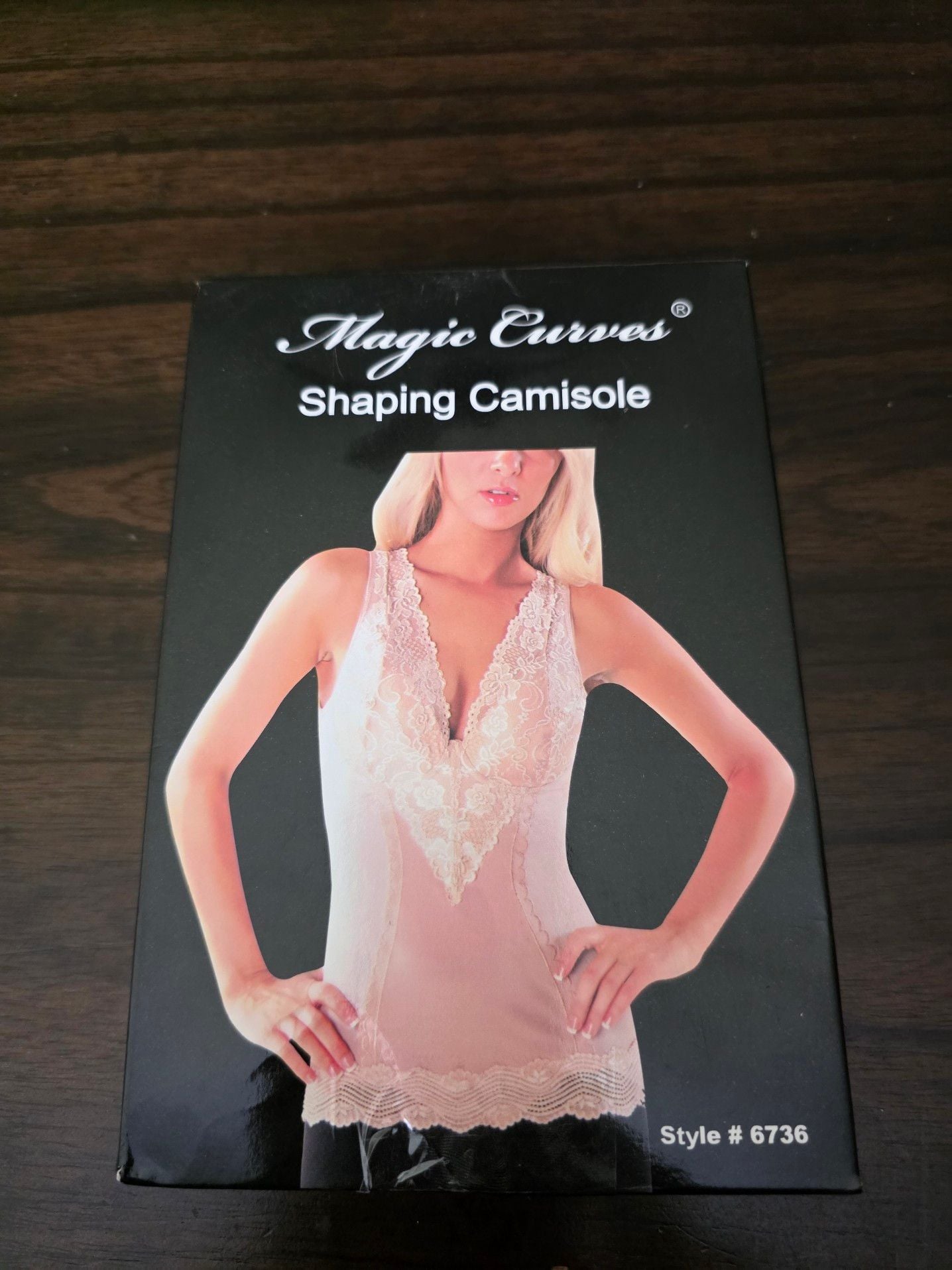 NWT Magic Curves Shaping Camisole Nude Lace Trim Shapewear Size 2XL 1