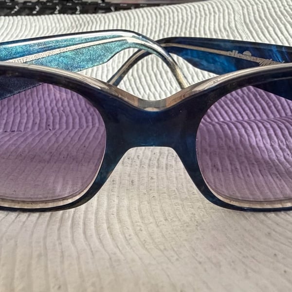 Vintage Ellesse St Moritz Sunglasses Size 58-20-140 Purple Blue made in France