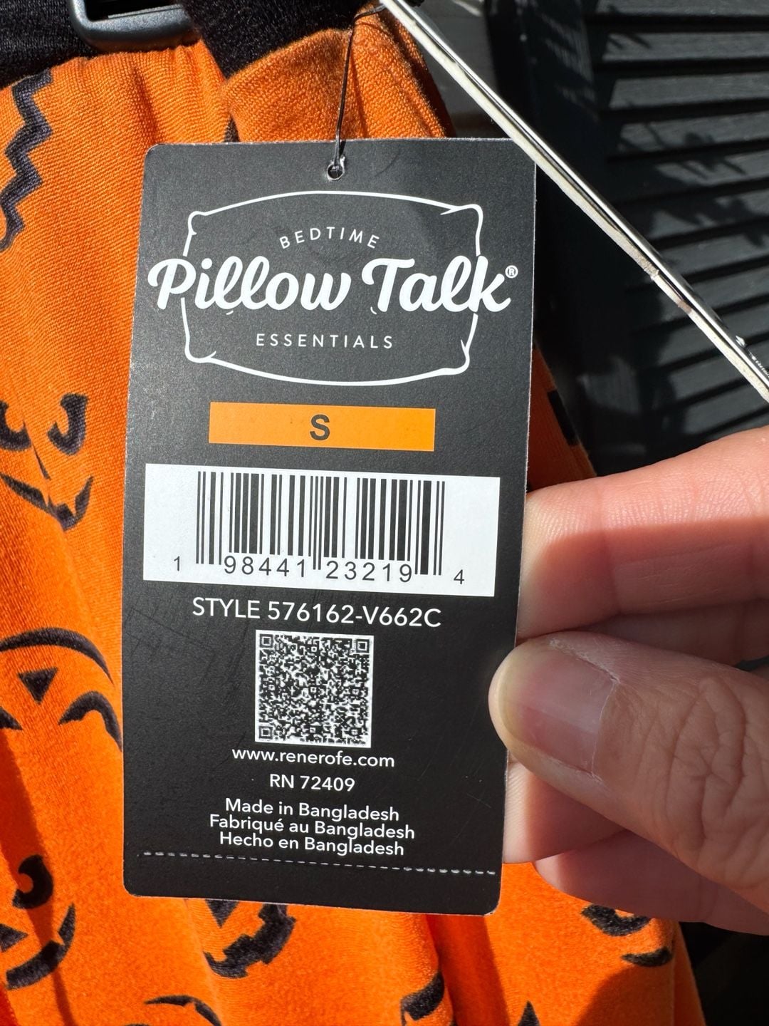Bedtime Pillow Talk Lounge Pants Size S Orange Pumpkin Jack O Lantern 5