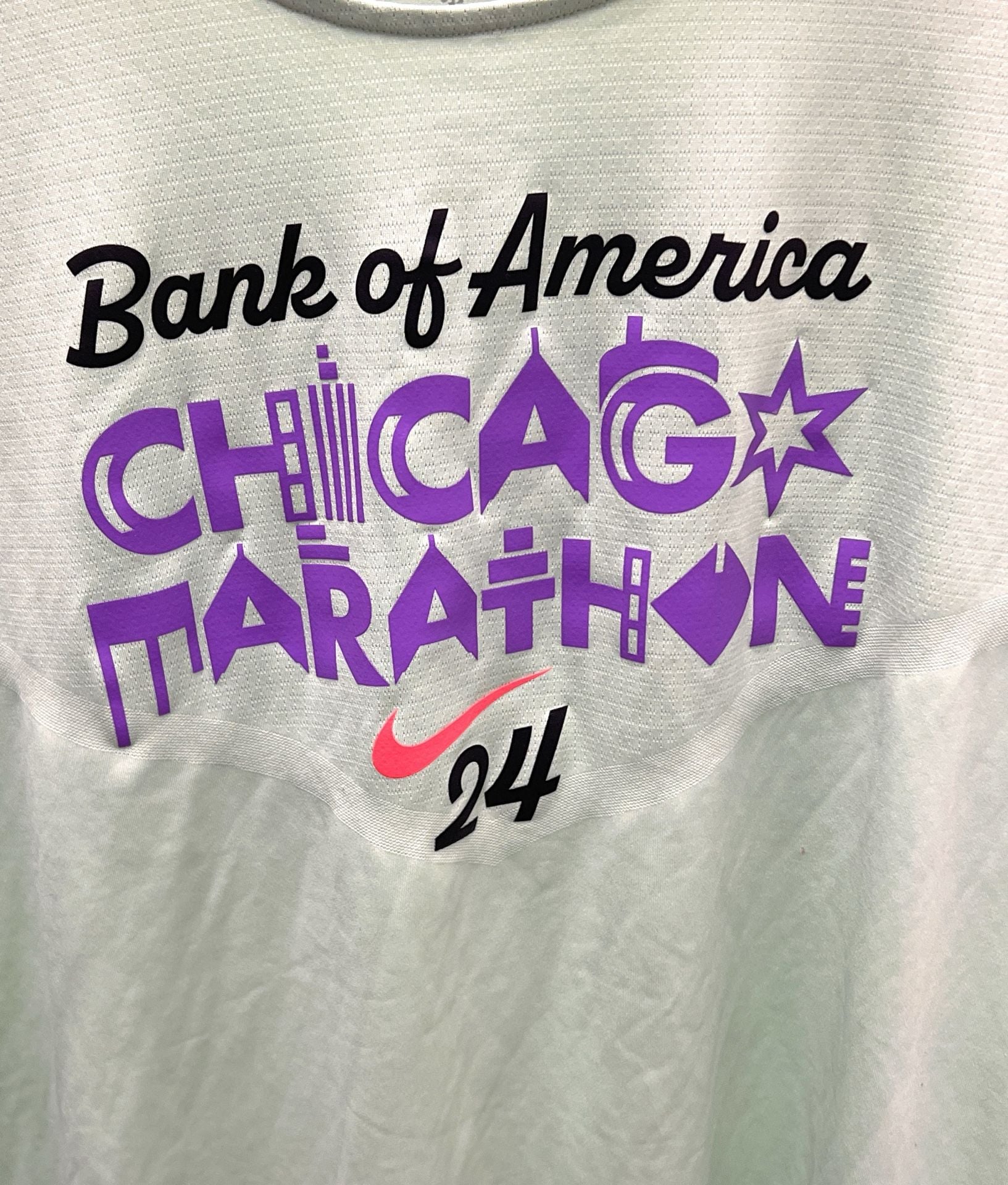 Nike Chicago Marathon 2024 Size XXL Green Dri-Fit Running T-Shirt 3