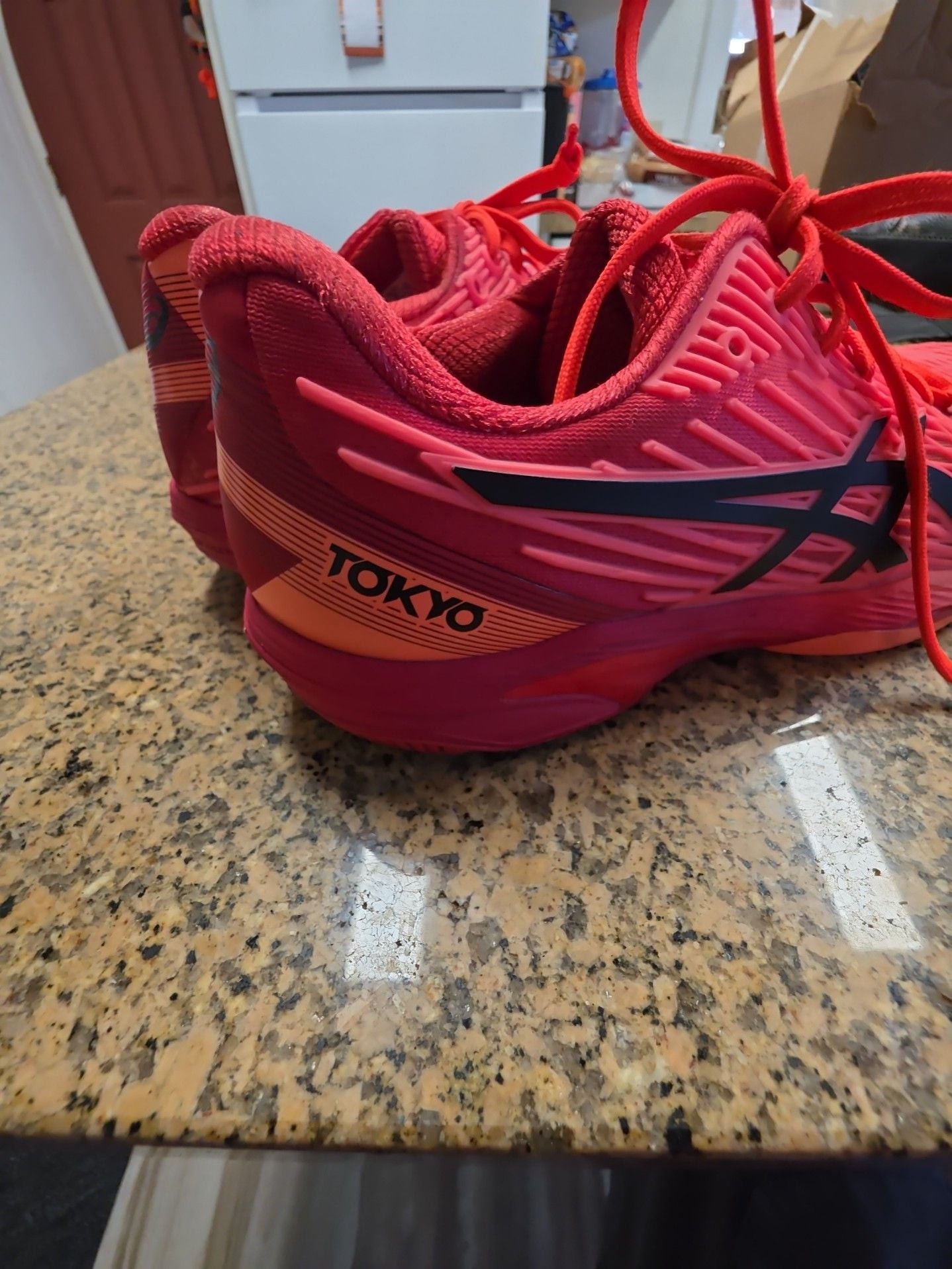 ASICS Solution Speed FF Tokyo Size 9 Red Black Tennis Shoes 4