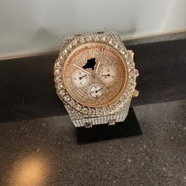 Audemars Piguet Royal Oak Style Iced Out Chronograph Watch