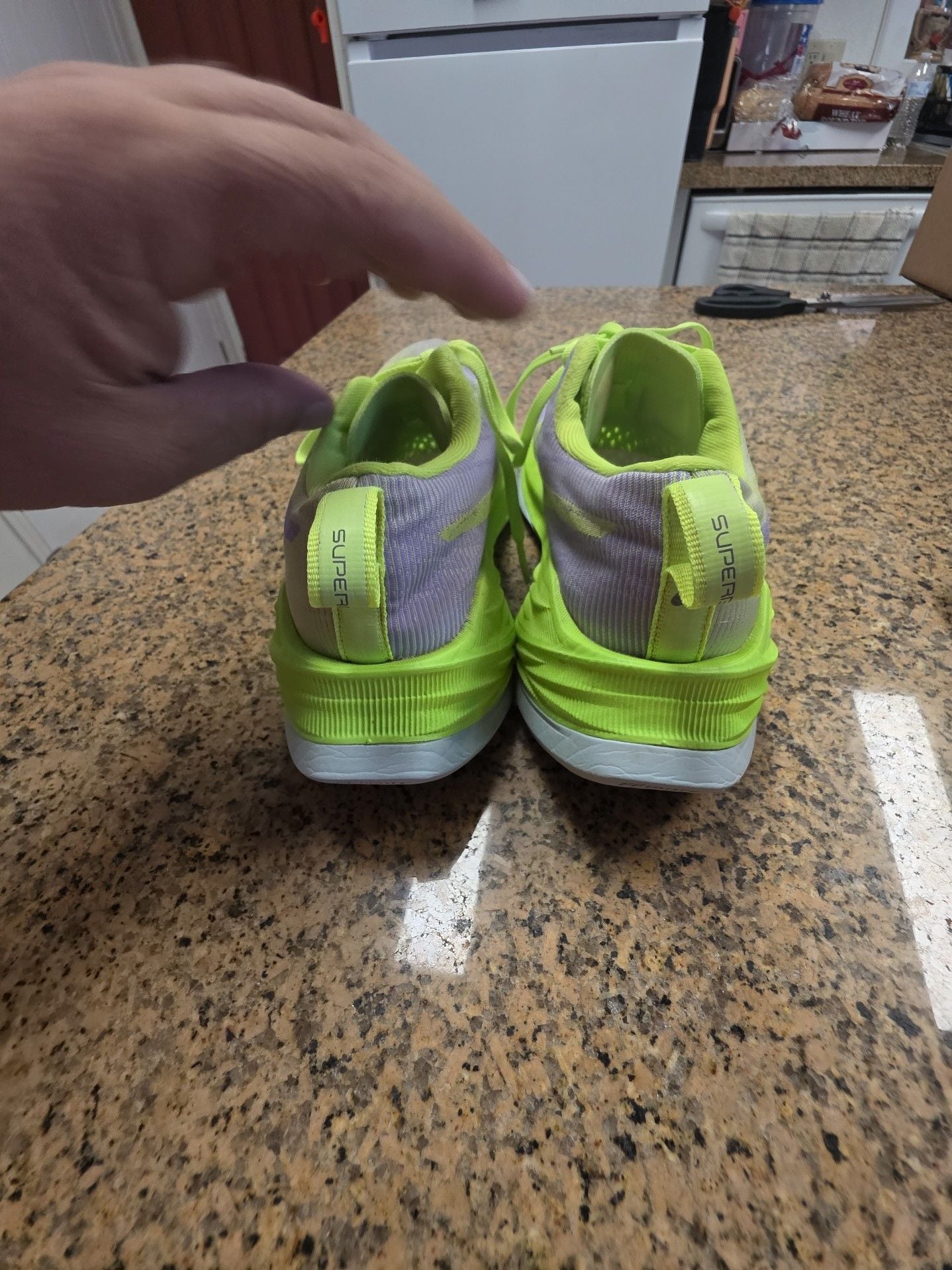 ASICS Superblast Size 4.5 Hazard Green Running Shoes 3