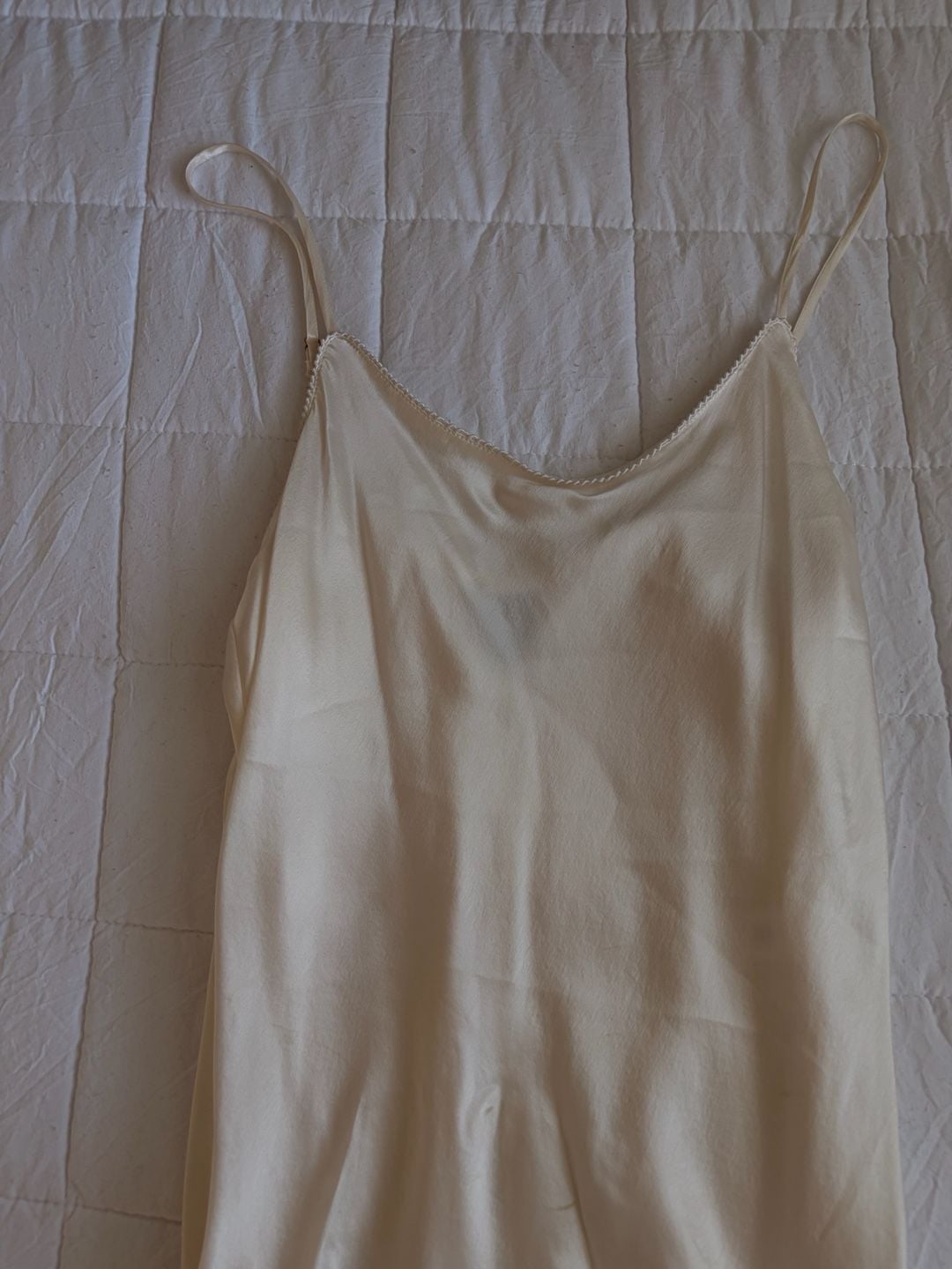 Saks Fifth Avenue Silk Cami Size M Ivory Slip Tank Top 3