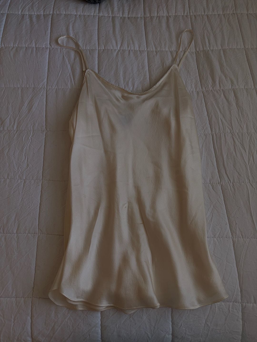 Saks Fifth Avenue Silk Cami Size M Ivory Slip Tank Top 4