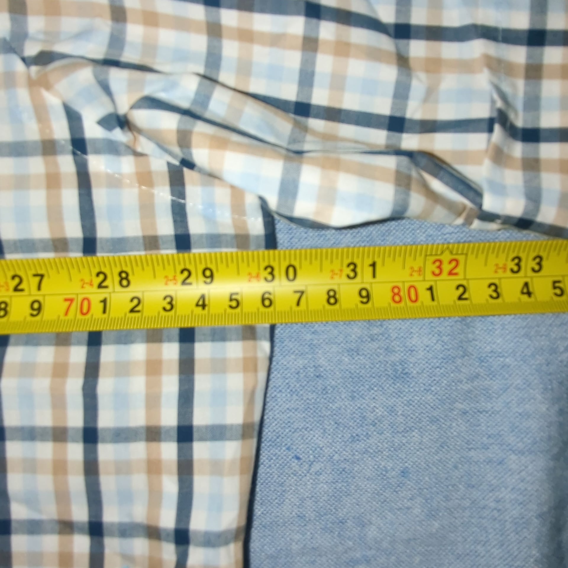 Arrow Plaid Button-Down Shirt Size 3XL Blue Brown Short Sleeve 7