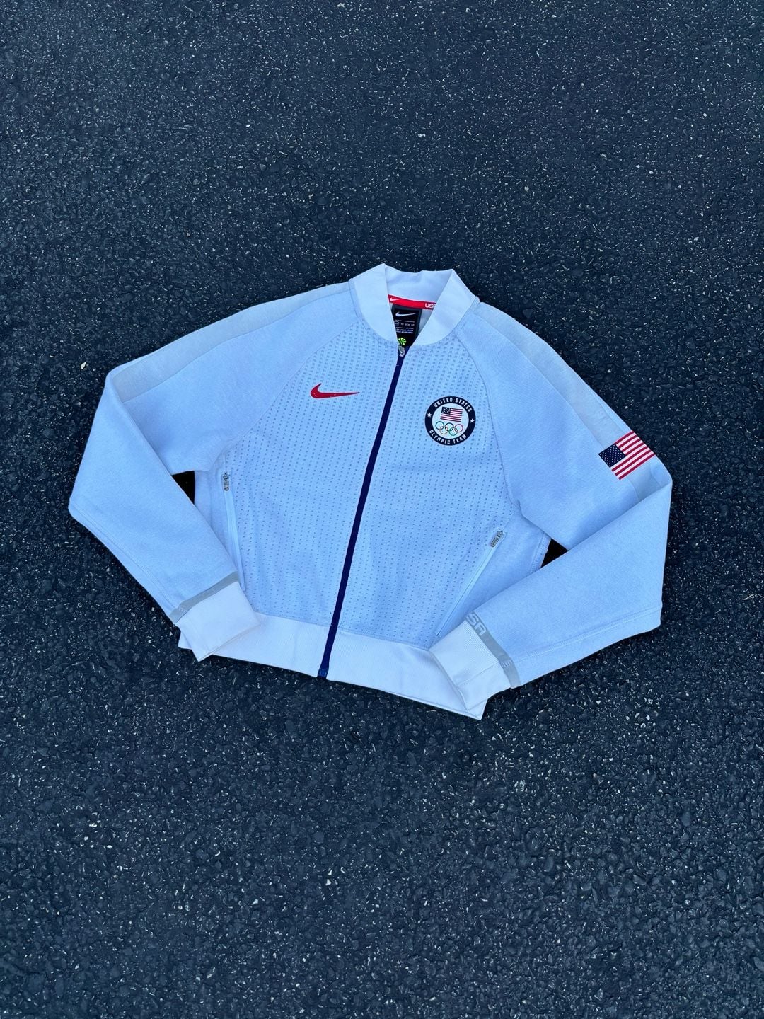 Nike United States Olympic Team Jacket Size XS White CK4626-100 2