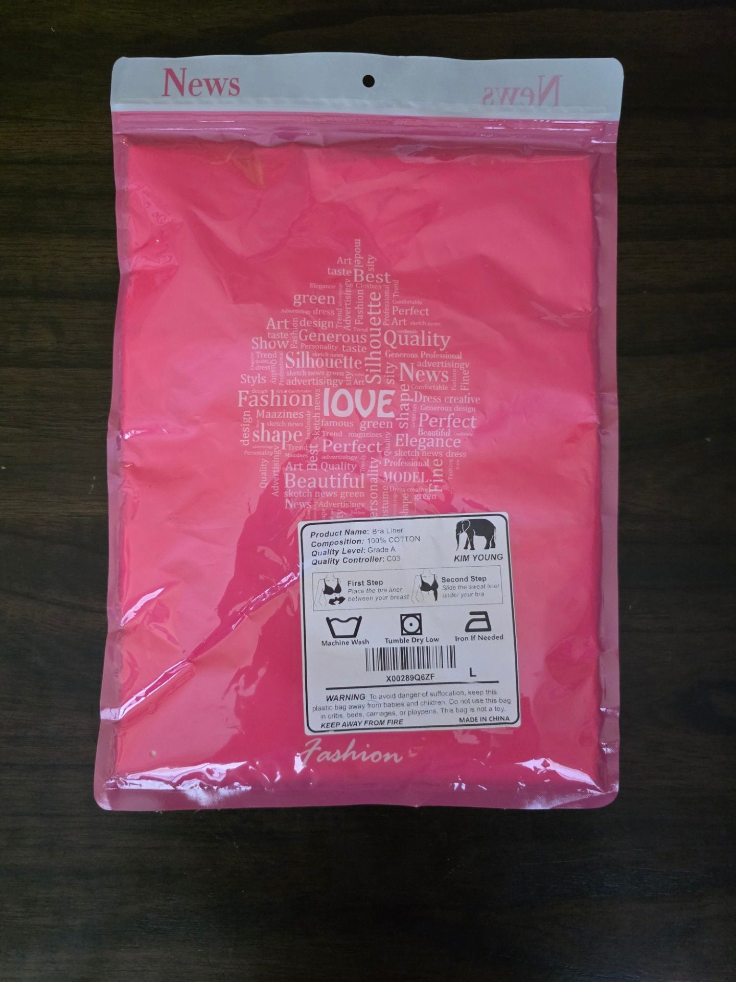 Brand New Kim Young Bra Liner Size Large White Cotton Sweat Protector 1