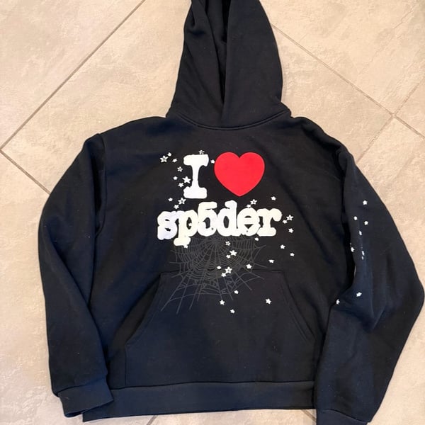 Sp5der I Love Sp5der Souvenir Hoodie Black