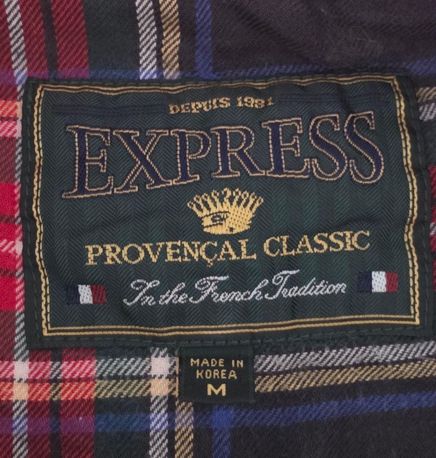 Express Provençal Classic Jacket Size M Red Cotton Plaid Lined 90s 4