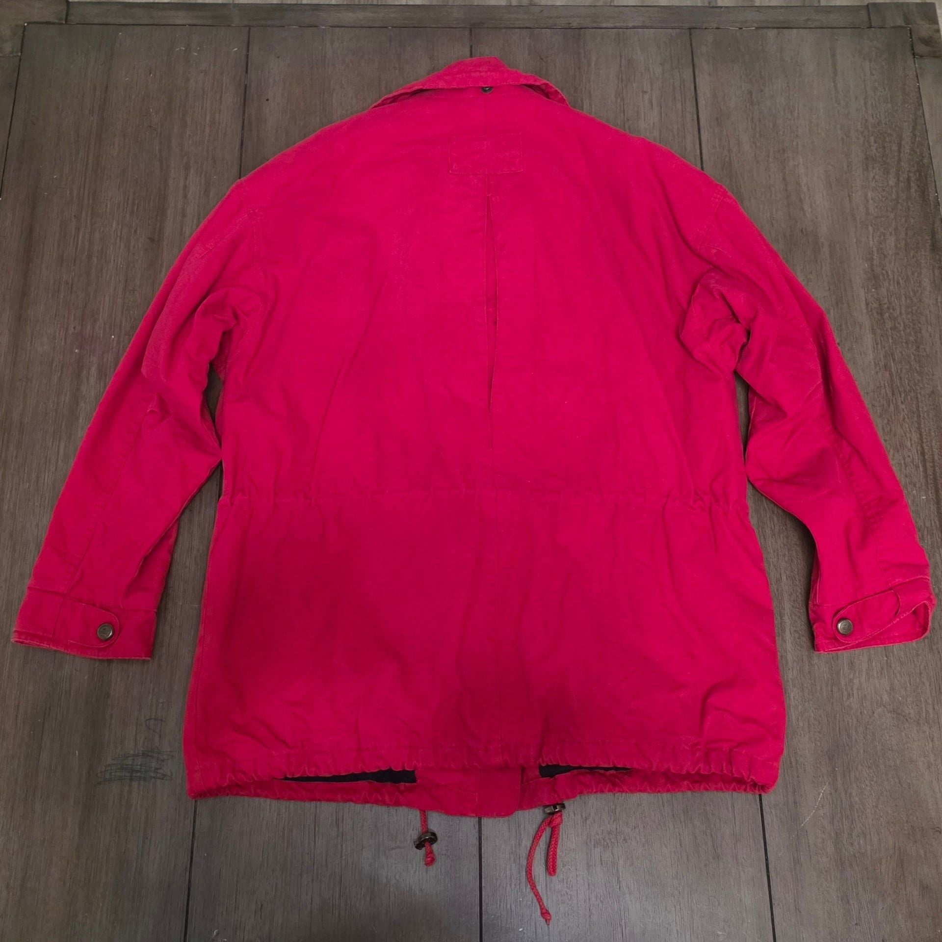 Express Provençal Classic Jacket Size M Red Cotton Plaid Lined 90s 6