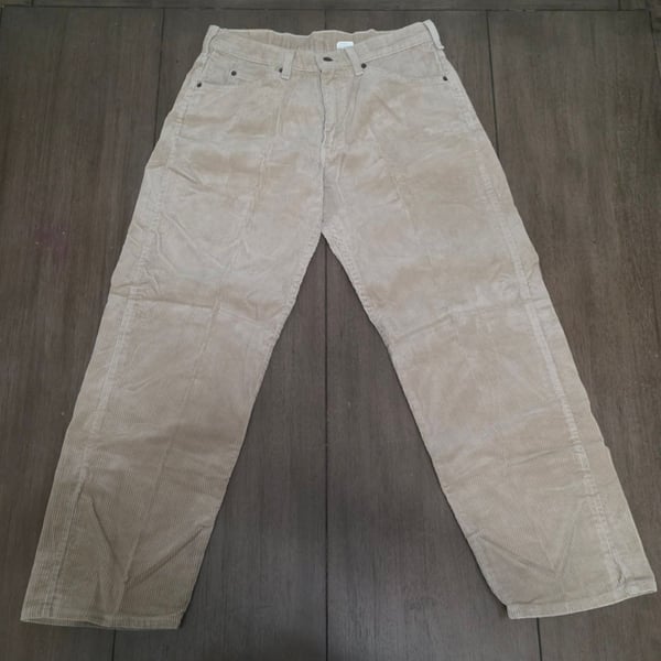 Levi's 565 Loose Fit Corduroy Pants Size 31x30 Beige Wide Leg