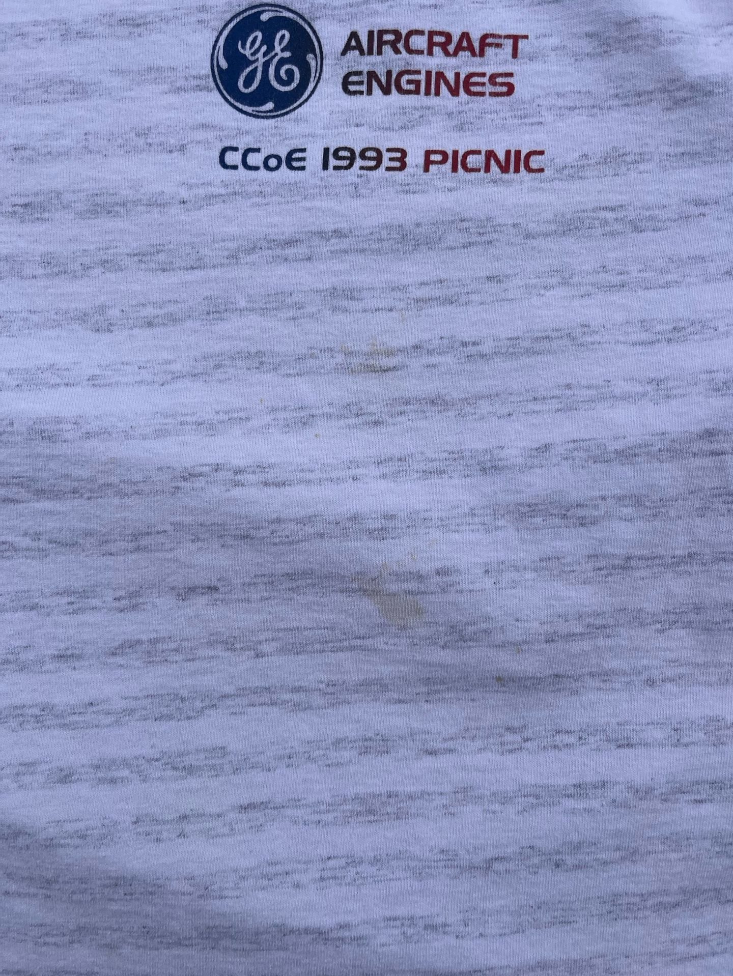 Vintage 90’s GE Aircraft Engines CCoE Picnic Ringer T-Shirt 6
