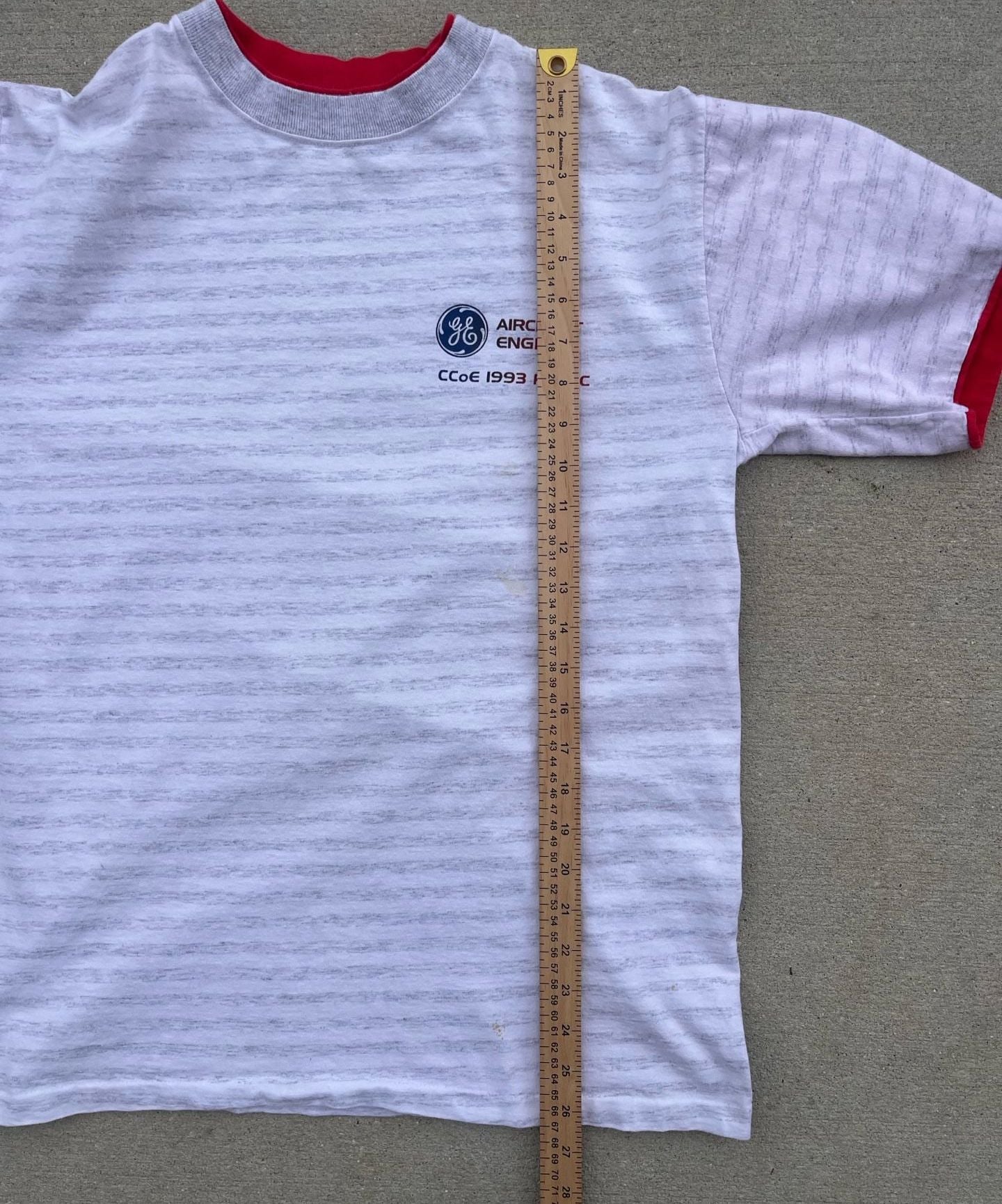 Vintage 90’s GE Aircraft Engines CCoE Picnic Ringer T-Shirt 9
