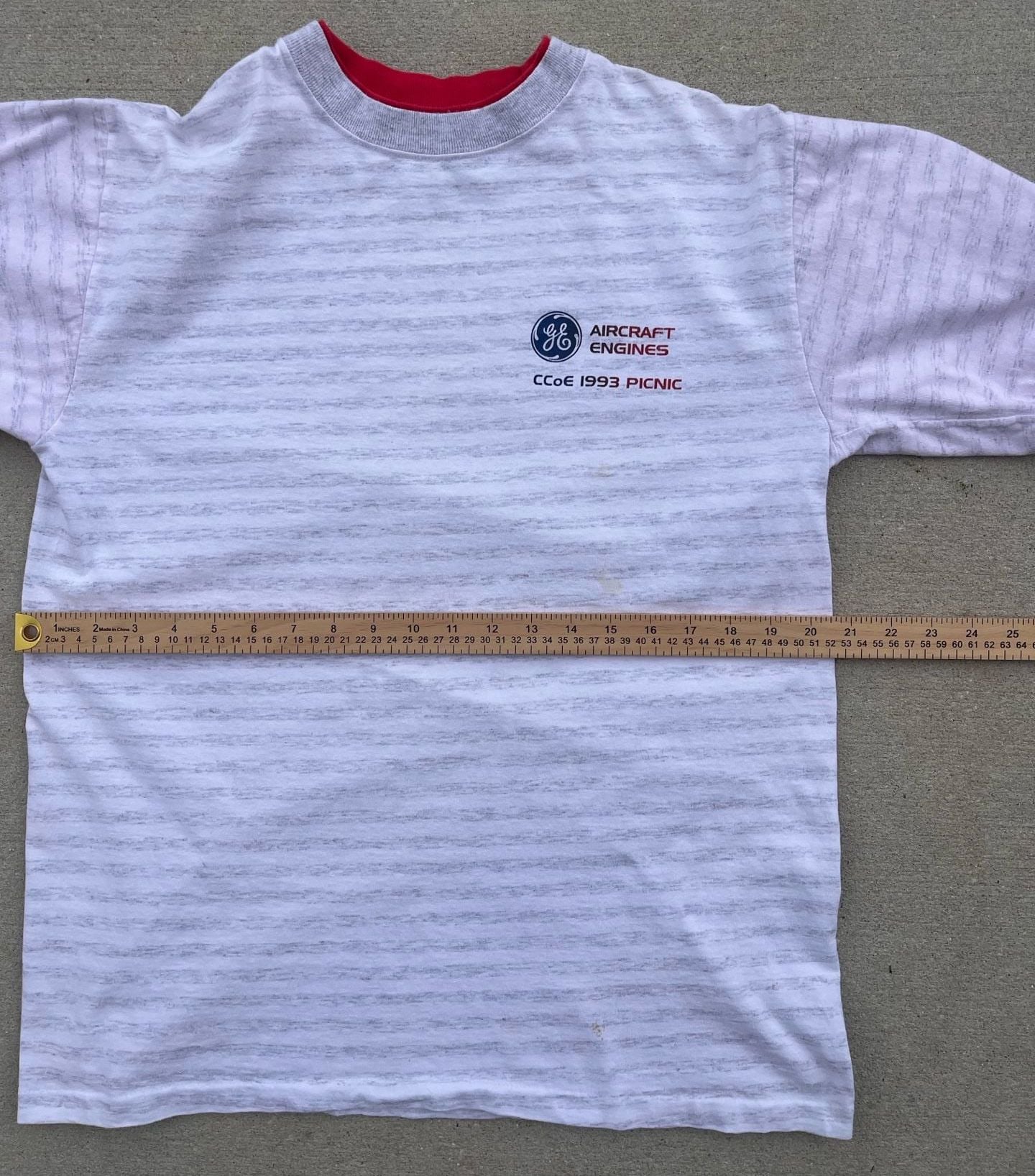 Vintage 90’s GE Aircraft Engines CCoE Picnic Ringer T-Shirt 10