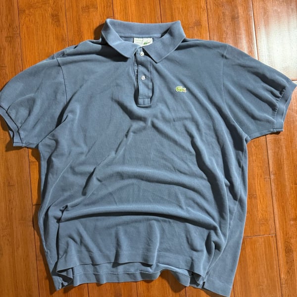 Vintage Chemise Lacoste Made In France Polo Shirt Size 6 Blue
