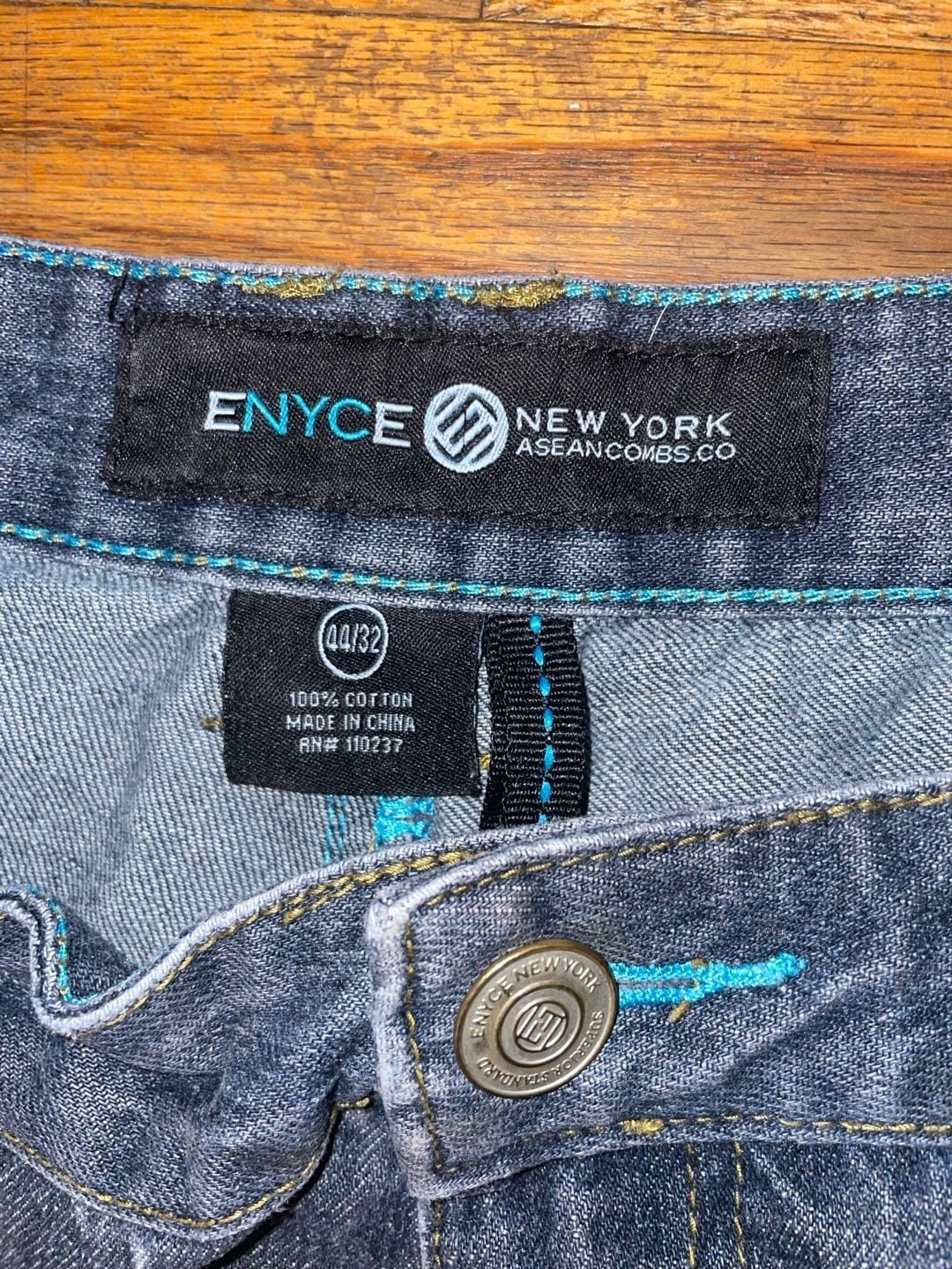 Enyce Denim Jeans Size 44/32 Dark Wash Loose Fit 3