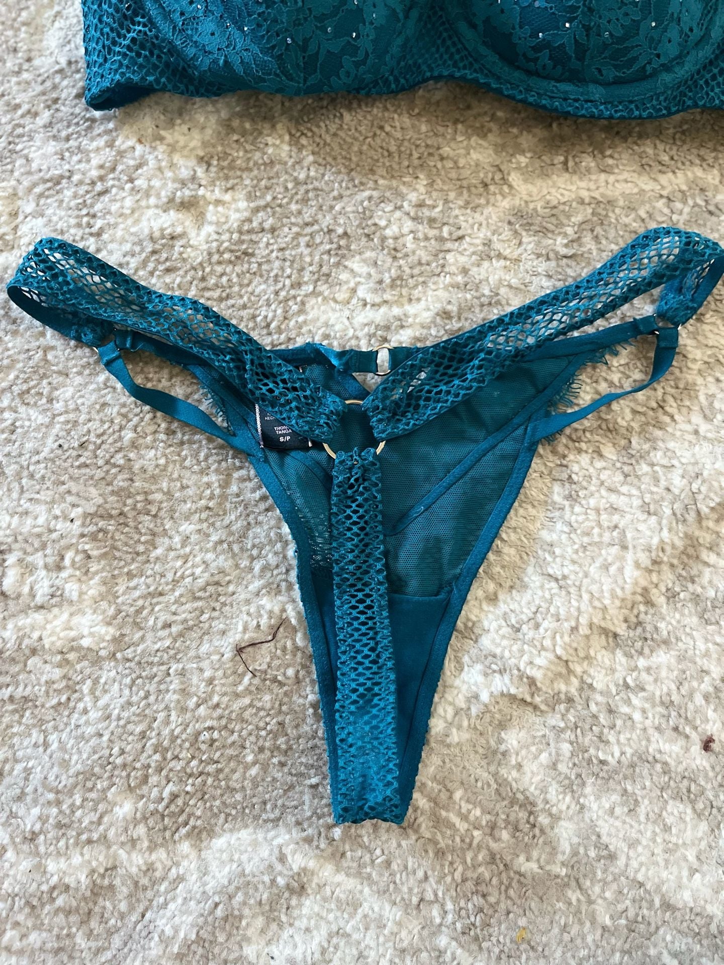 34B small Victoria's Secret Fashion bling bra set with panties 4