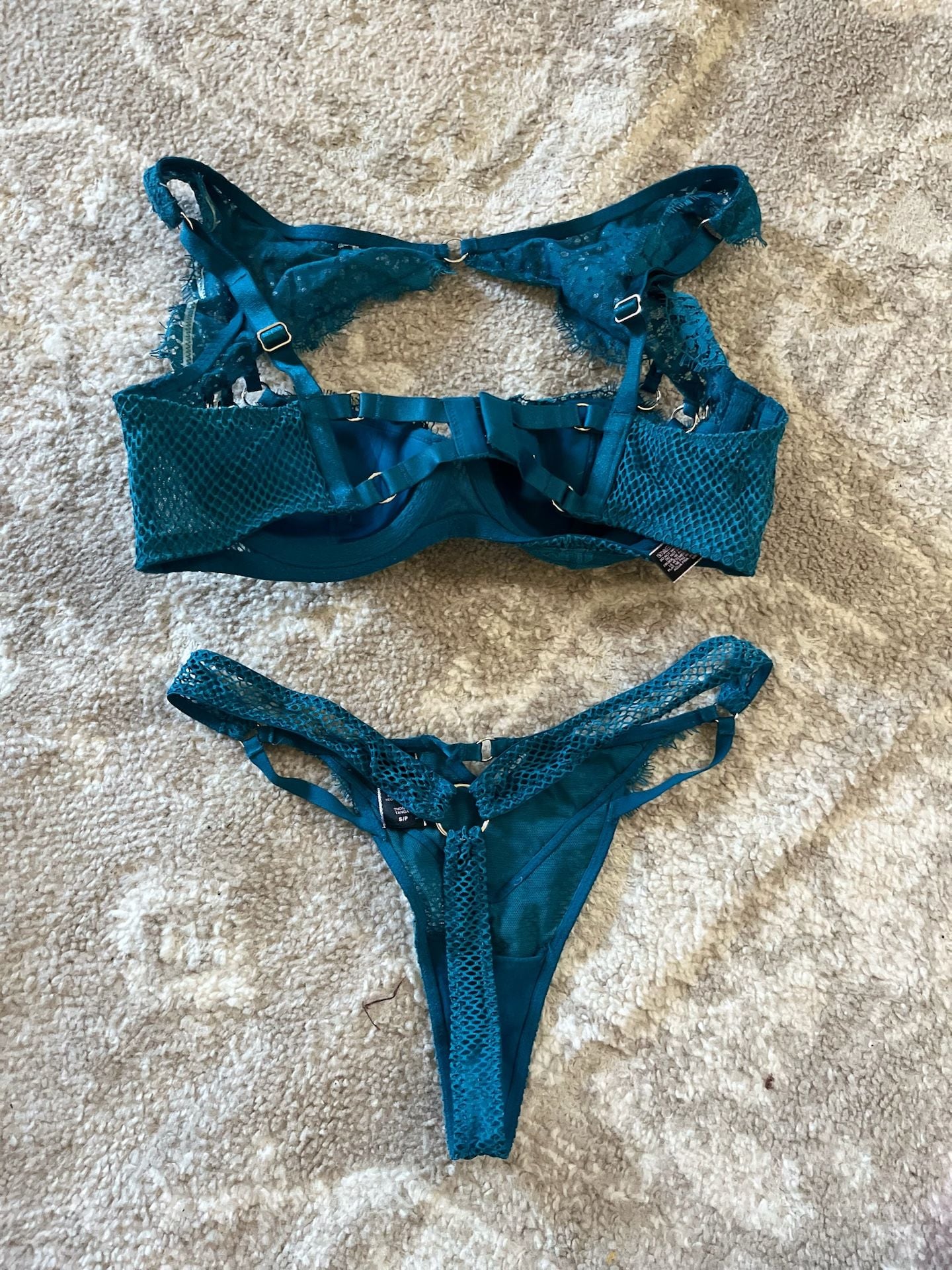 34B small Victoria's Secret Fashion bling bra set with panties 5
