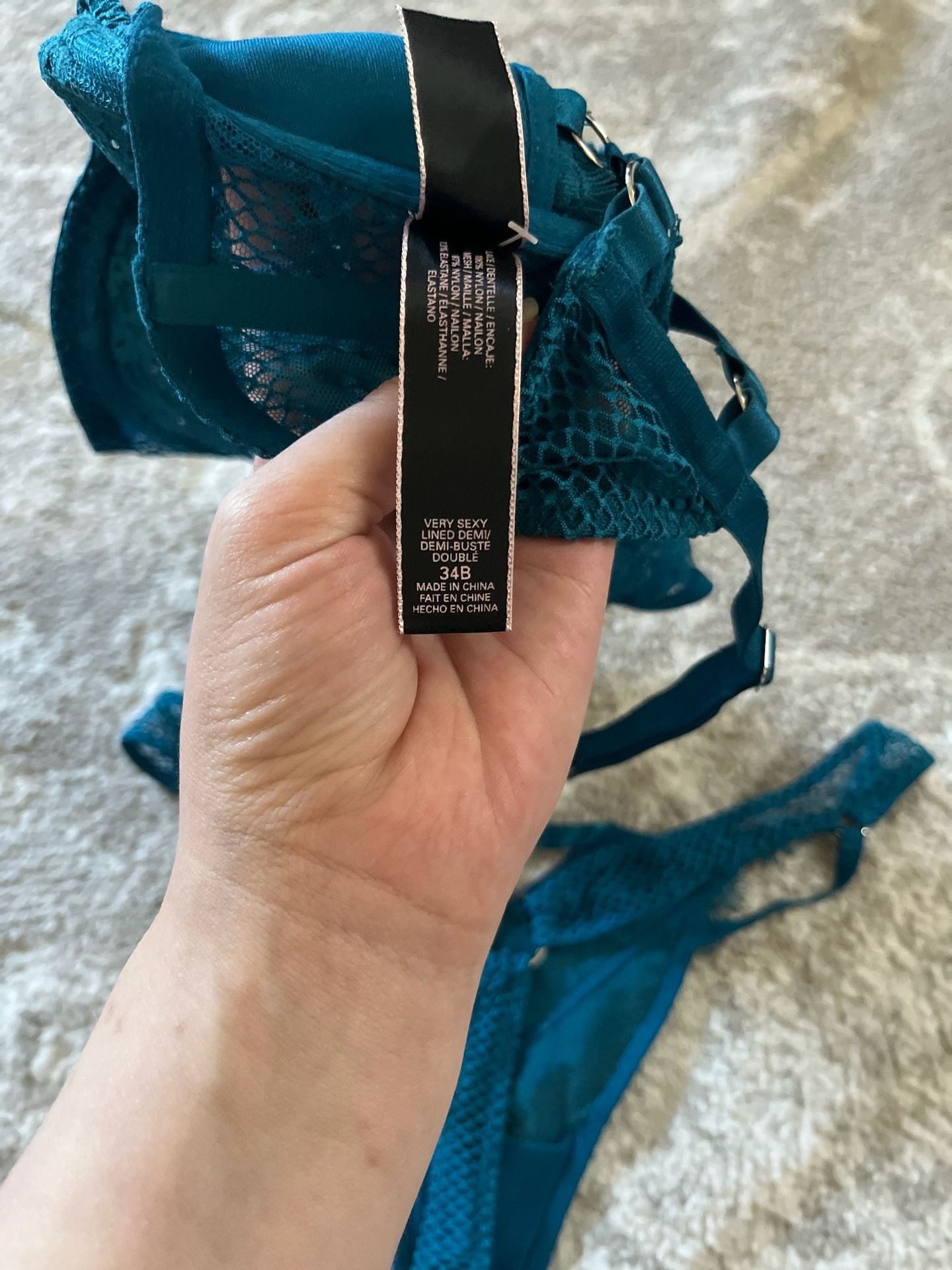 34B small Victoria's Secret Fashion bling bra set with panties 6