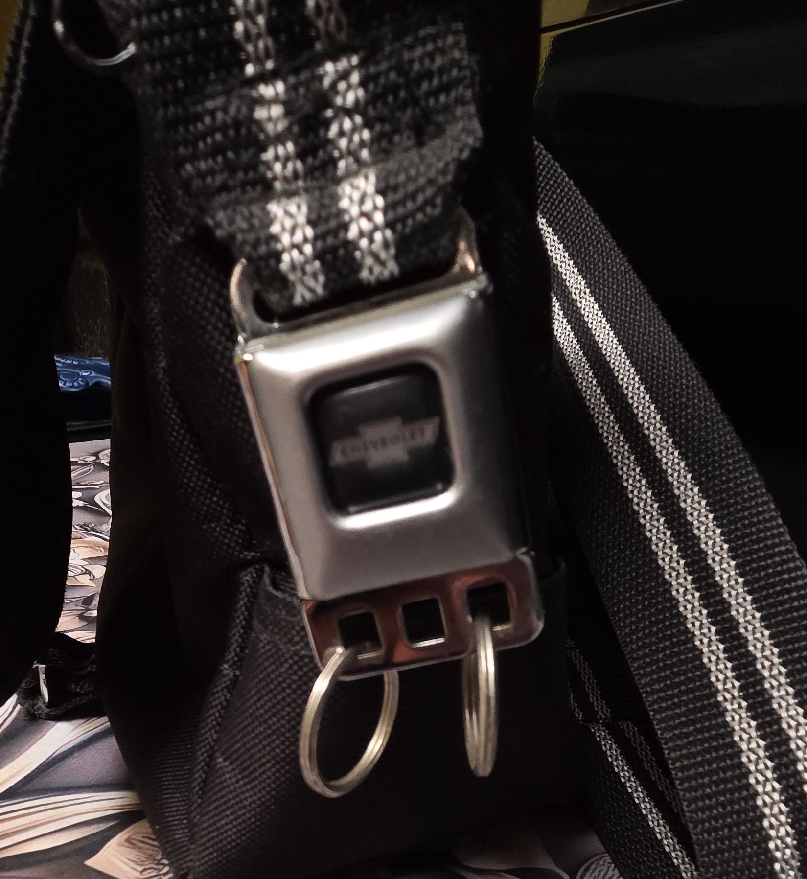 Buckle Down Chevrolet Seatbelt Crossbody Bag Black 3