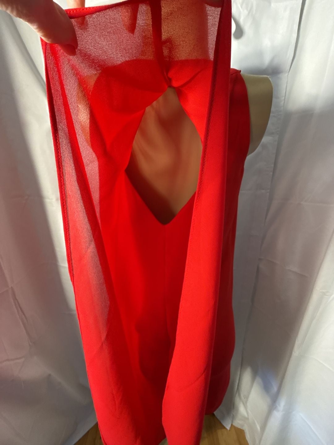 BCX Dress Shift Dress Size XS Red Halter Jeweled Neckline 6